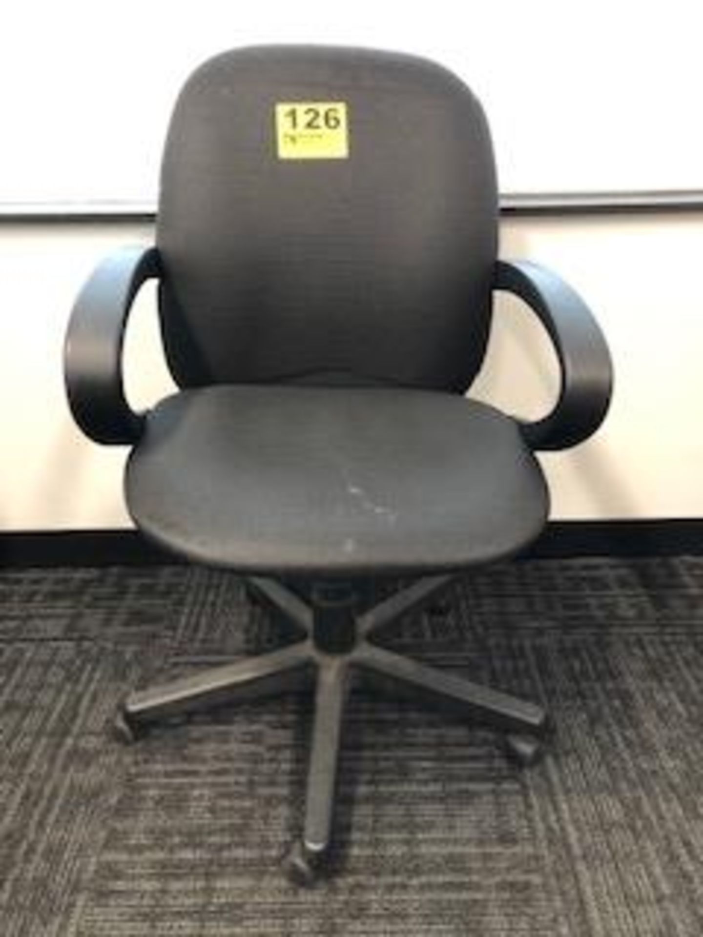 BLACK SWIVEL CHAIR, MESH BACK