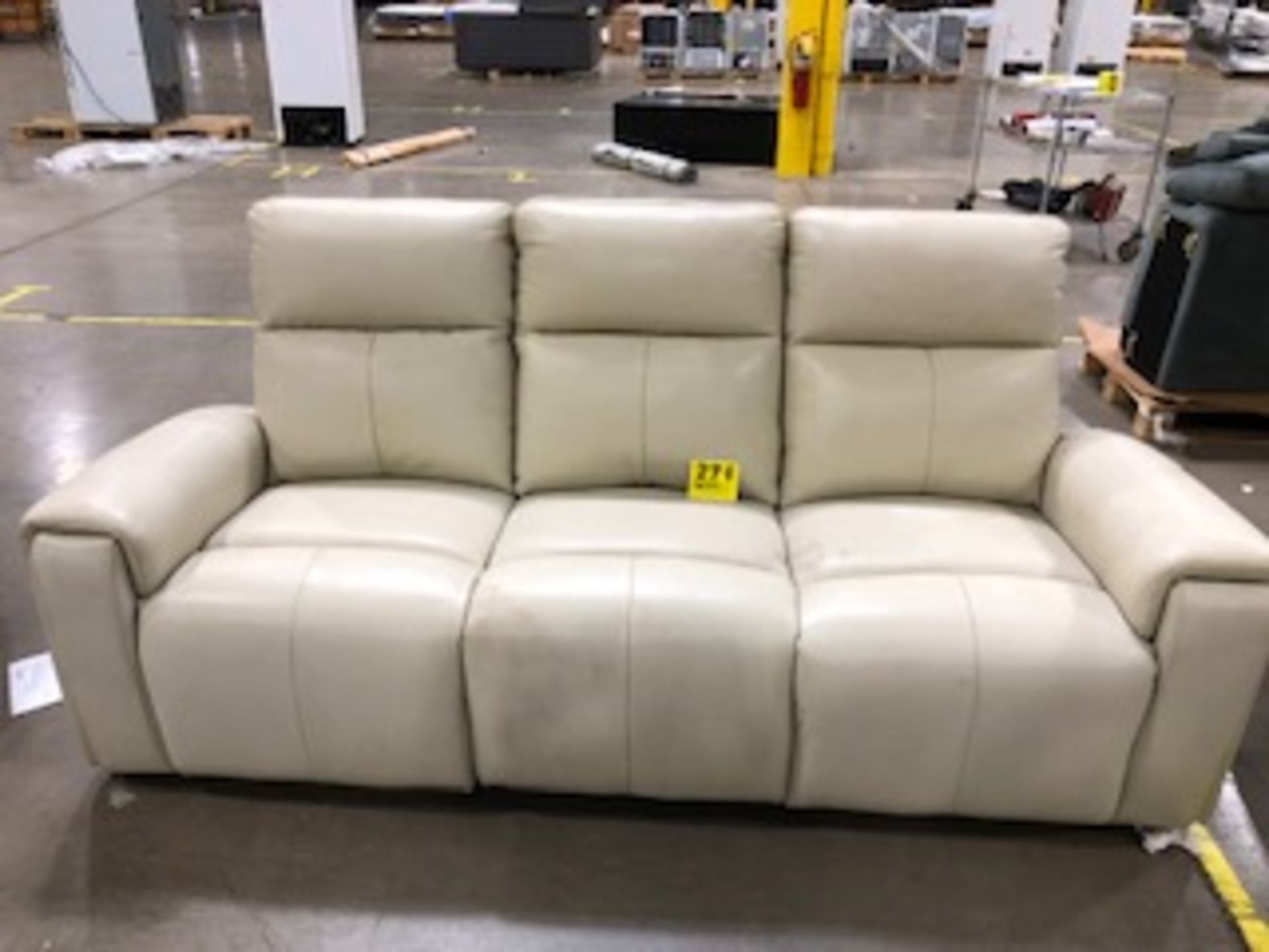 LEATHER POWER RECLINING SOFA