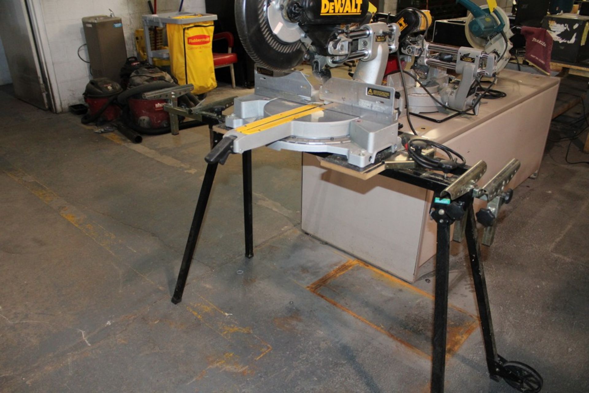 DEWALT MODEL DW708 12" SLIDING COMPOUND MITER SAW WITH PORTABLE SAW STAND - Image 3 of 3