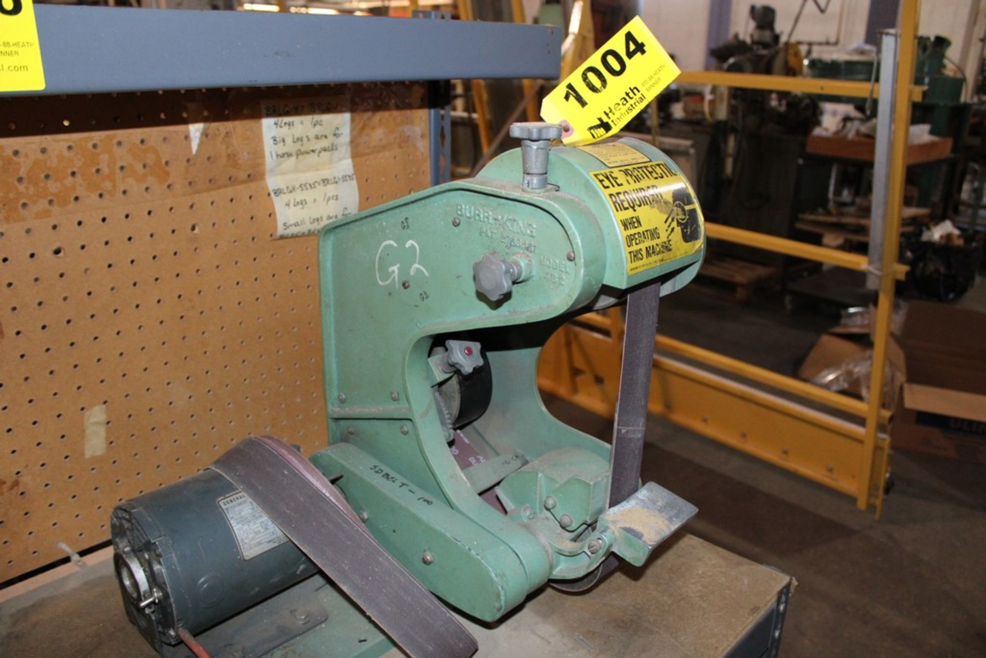 BURR KING MODEL 482 2" X 48" THREE WHEEL BELT GRINDER - Image 2 of 2