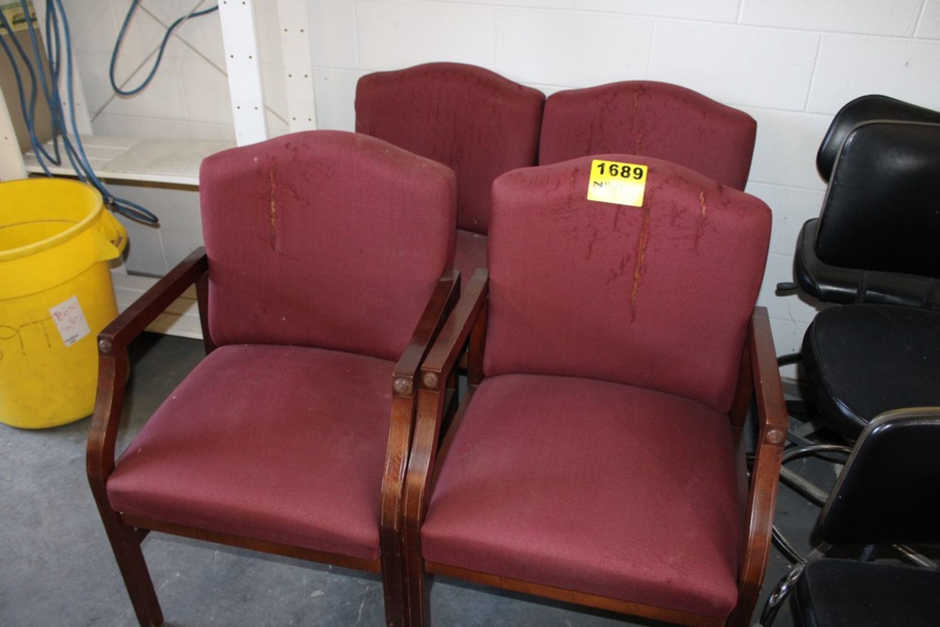 (4) CLOTH ARM CHAIRS