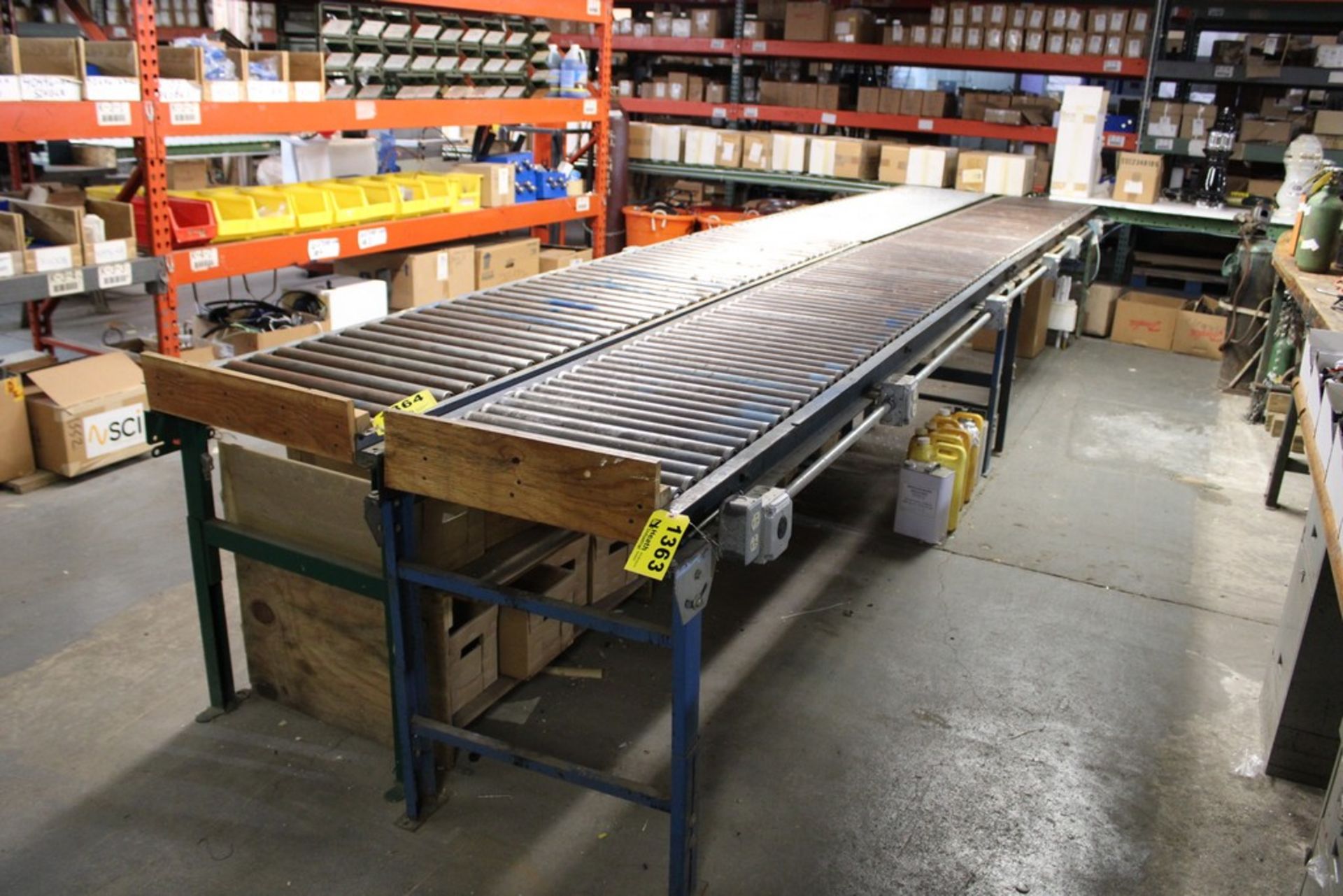 (2) SECTIONS 10' ROLLER CONVEYOR