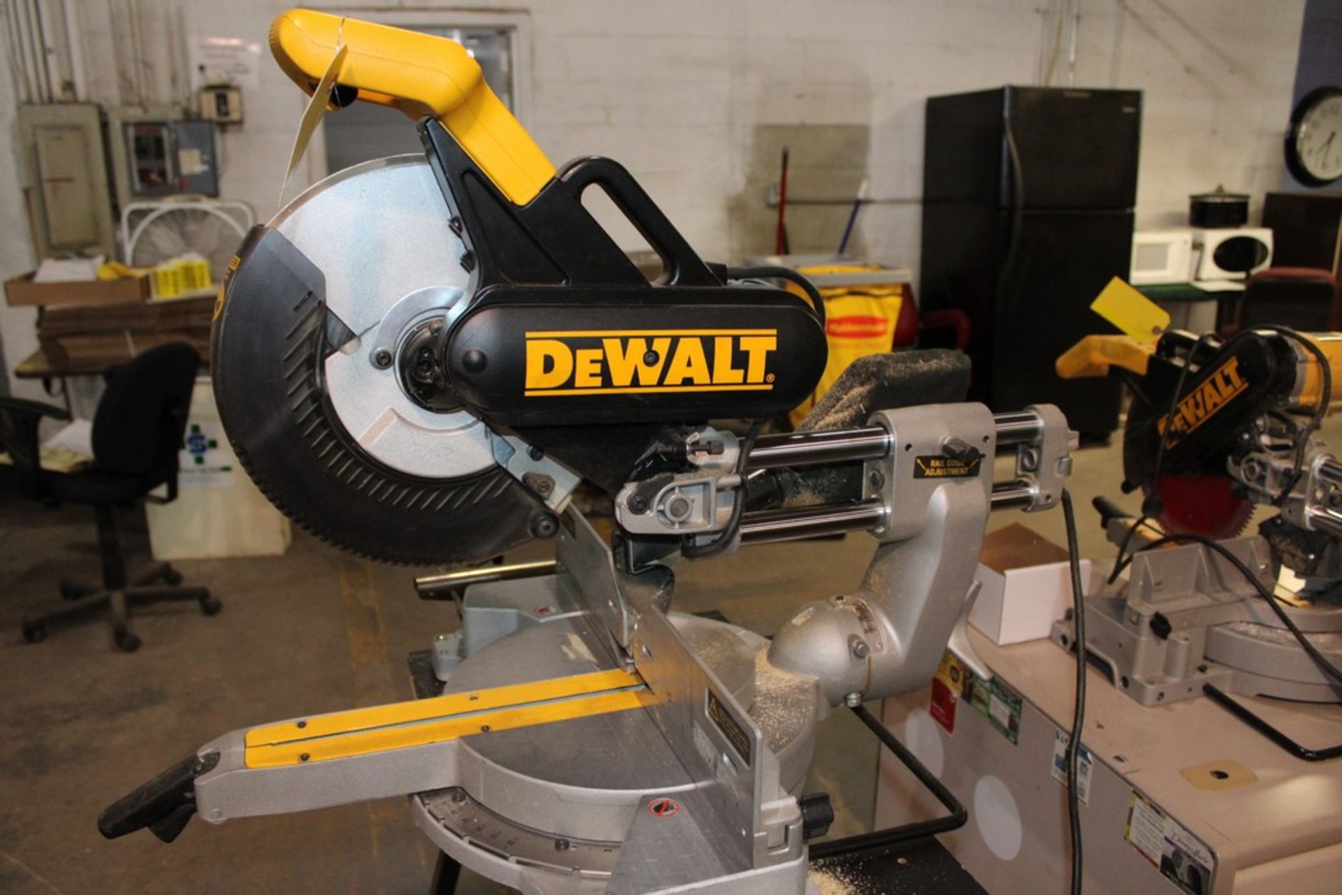 DEWALT MODEL DW708 12" SLIDING COMPOUND MITER SAW WITH PORTABLE SAW STAND - Image 2 of 3