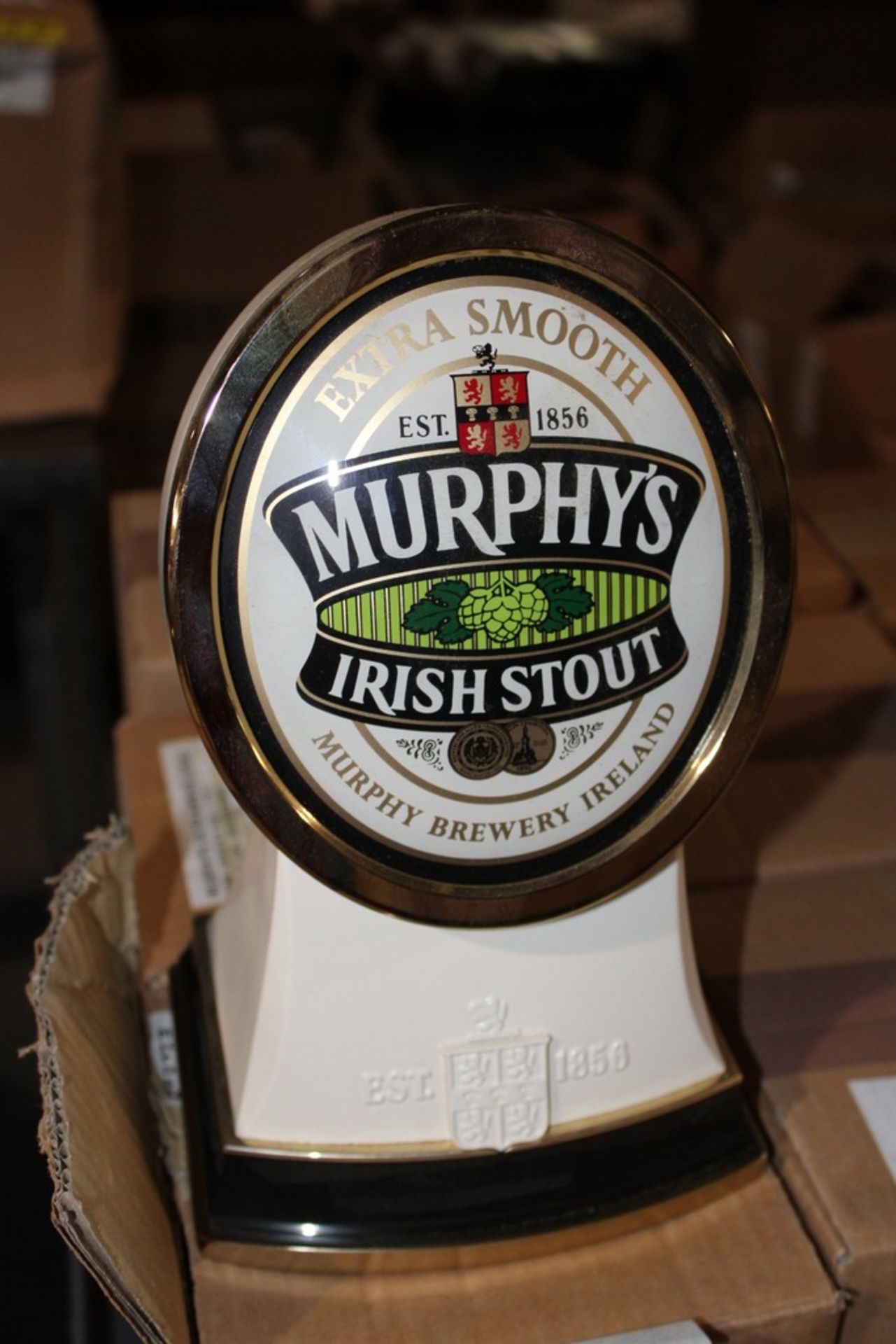 (10) MURPY'S IRISH STOUT PEDESTAL DECOR