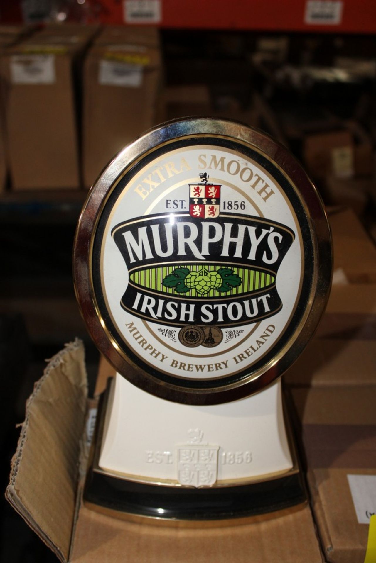 (10) MURPY'S IRISH STOUT PEDESTAL DECOR