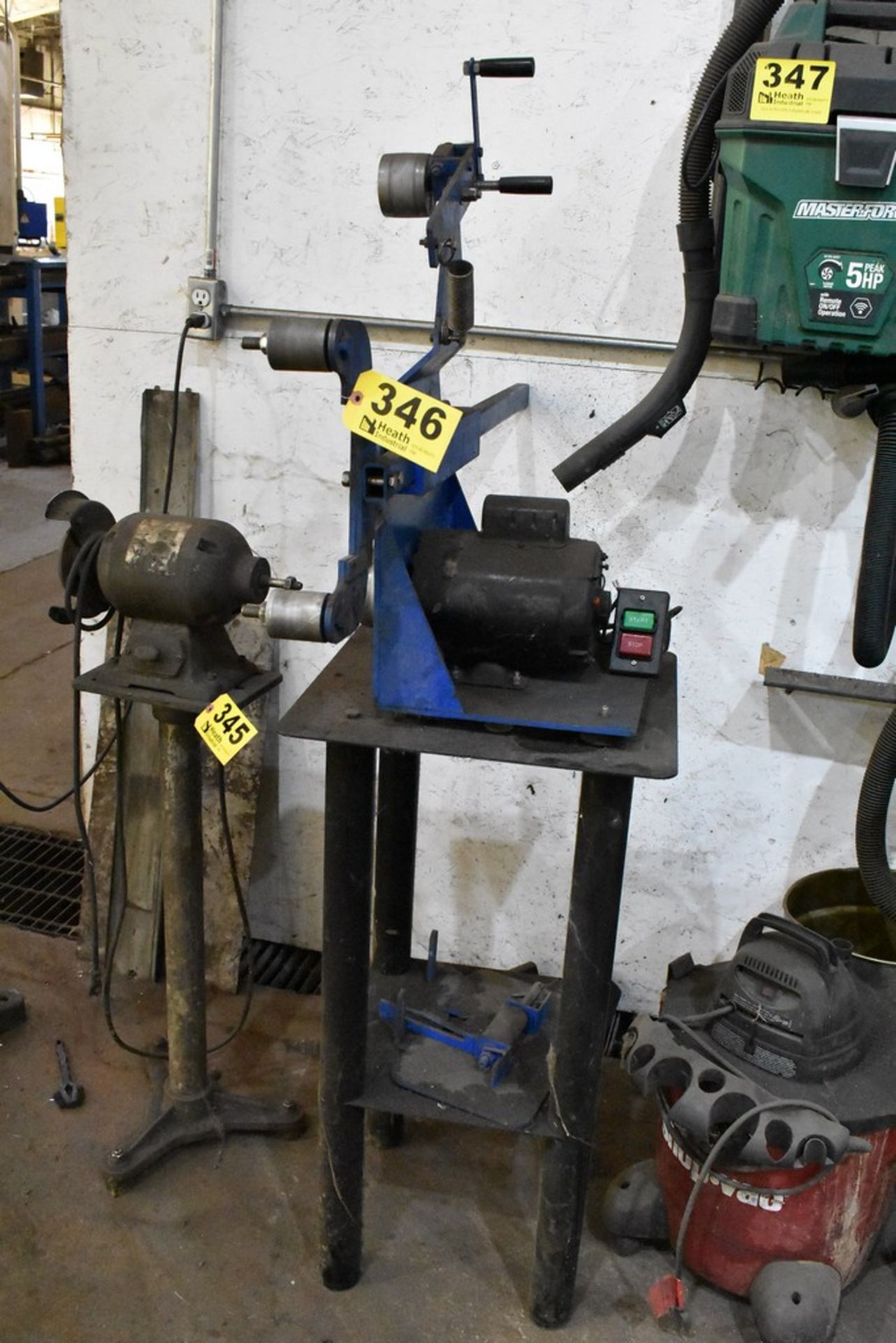 2" BELT SANDER MOUNTED ON STEEL STAND