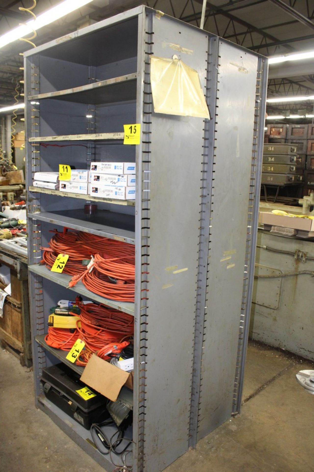 (2) METAL SHELVING UNITS, 38" X 18" X 84"