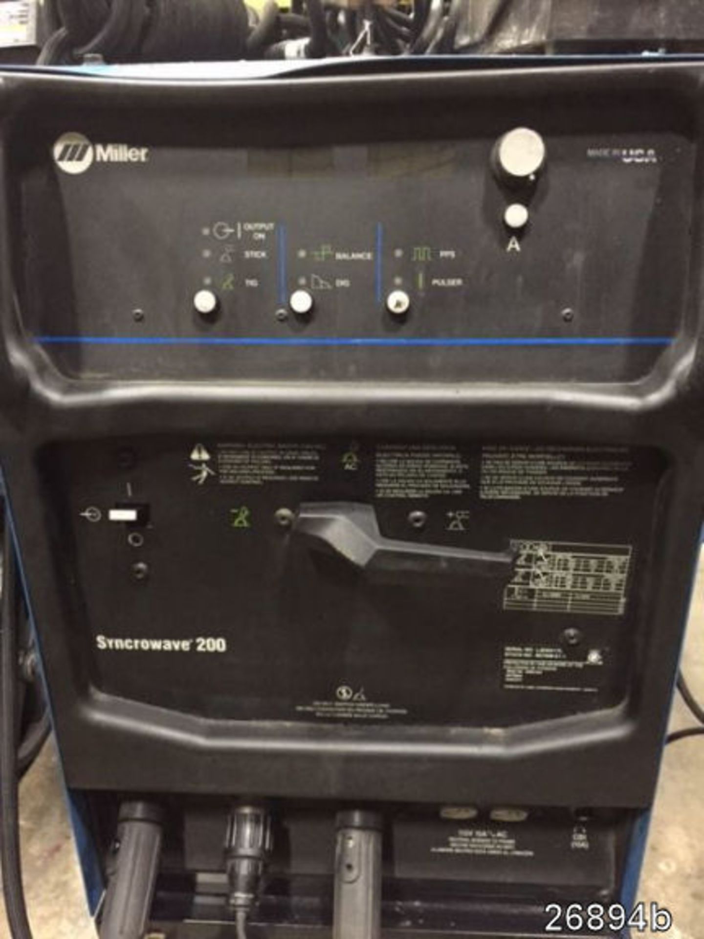 MILLER MODEL SYNCROWAVE 200 WELDER S/N N/A - Image 2 of 5