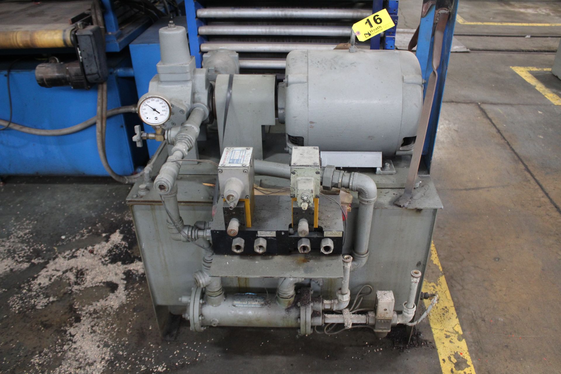 MILLER MODEL VDRS 40 GALLON 15 HP HYDRAULIC POWER UNIT, 3 PHASE