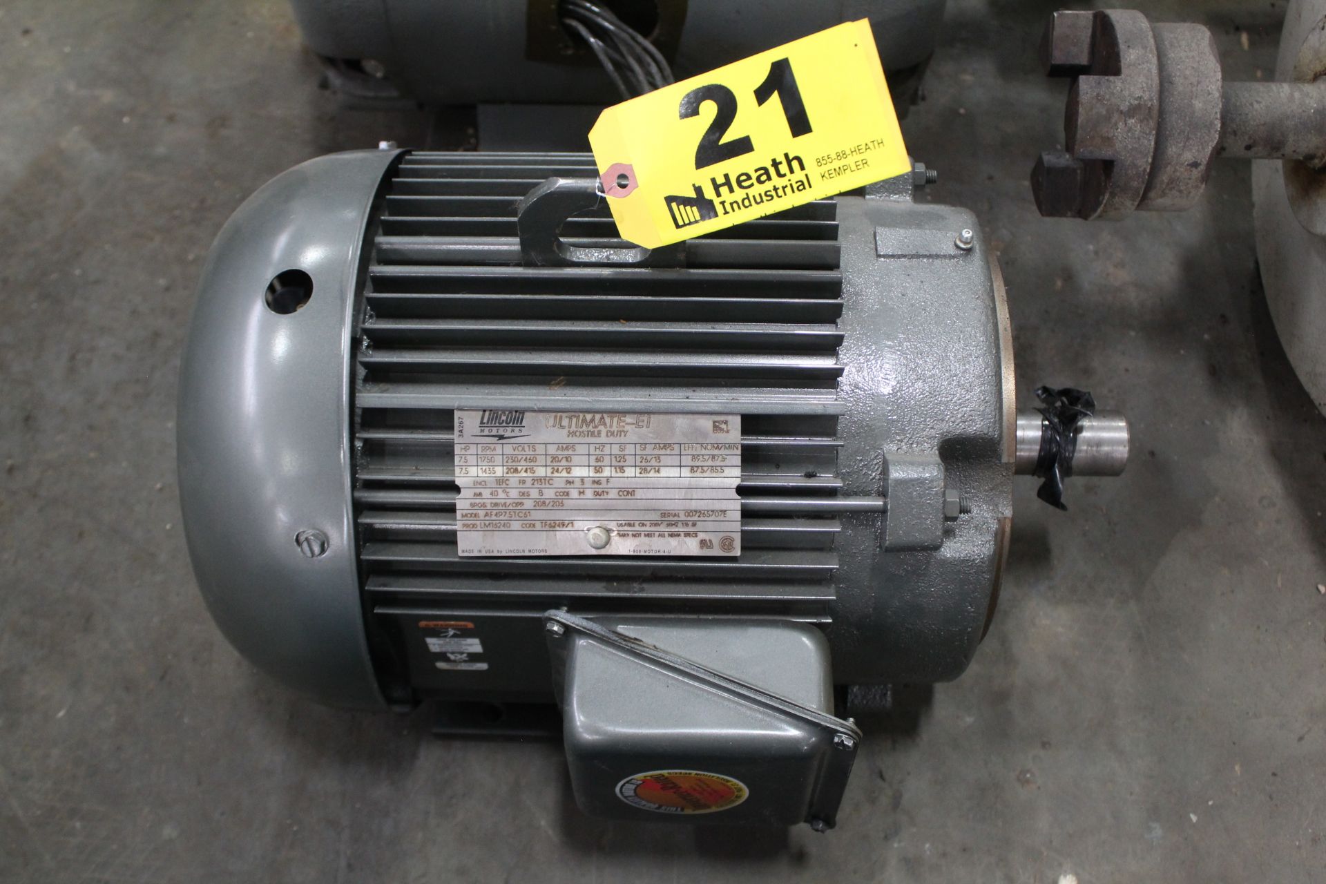 LINCOLN 7.5 HP 1750 RPM ELECTRIC MOTOR, 230/460V