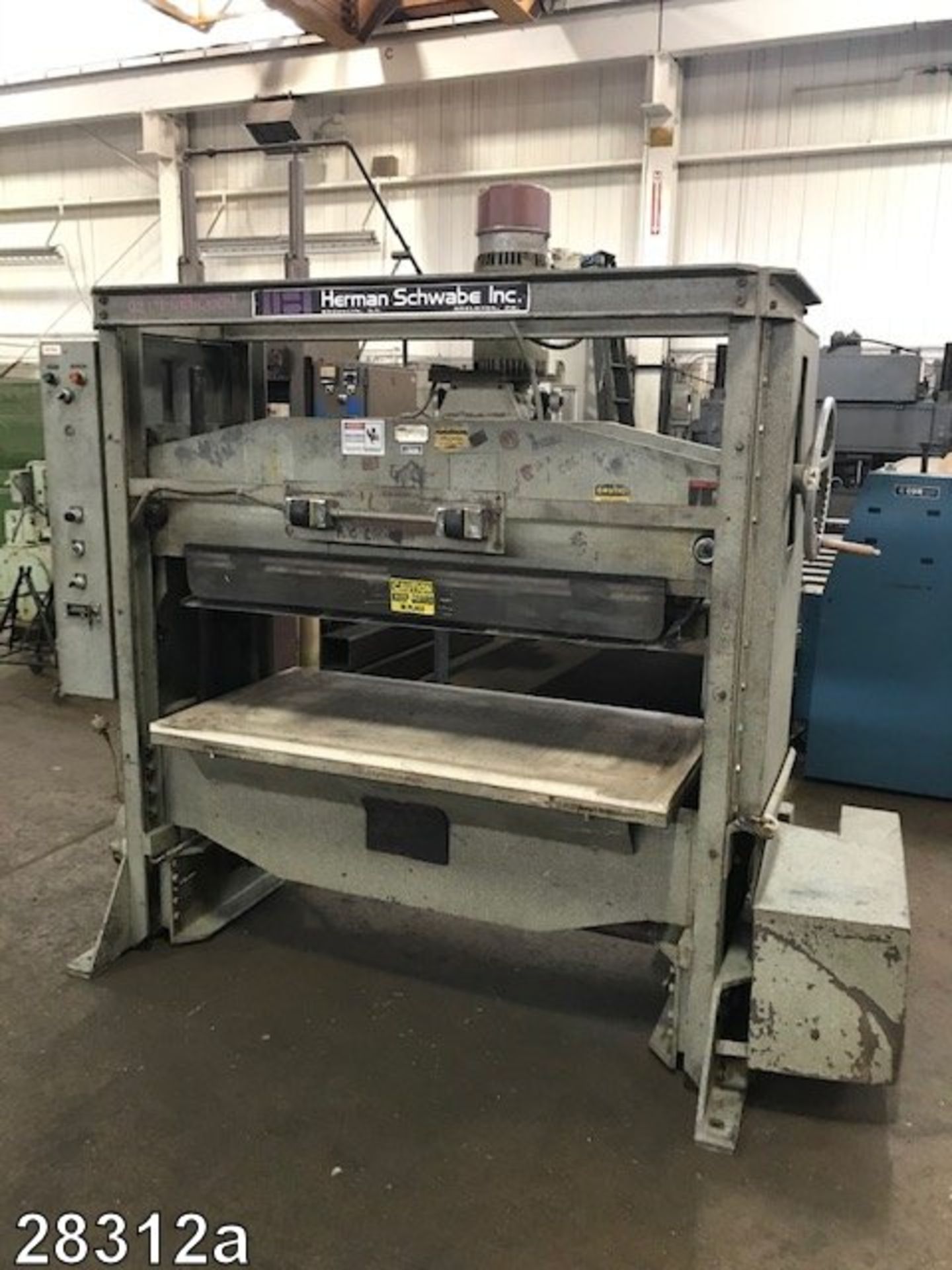 SCHWABE MODEL MFH 40 TON (APPROX.) FOLDING HEAD DIE CUTTING PRESS S/N 70552