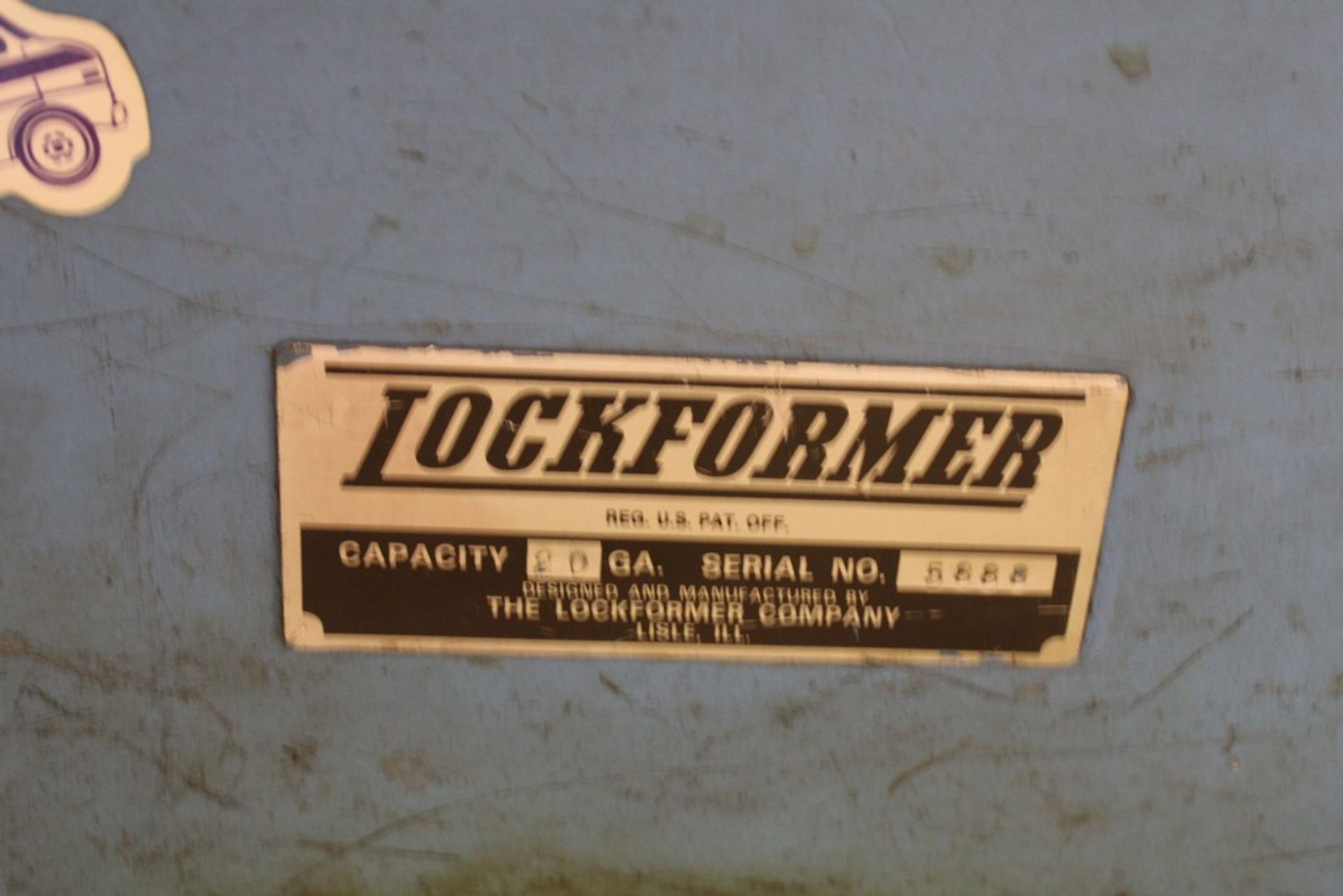 LOCKFORMER ROLL FORMER, 20 GA/ S/N 5888 - Image 3 of 6