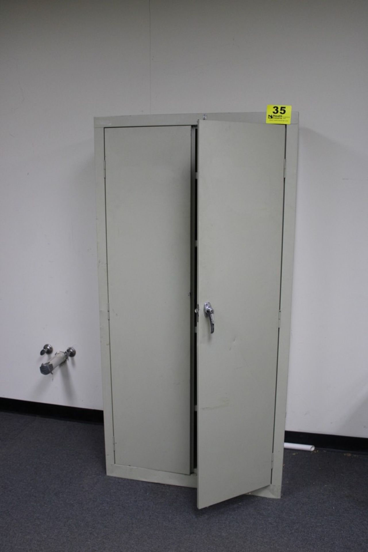 TWO DOOR STEEL STORAGE CABINET, 36" X 18" X 72"