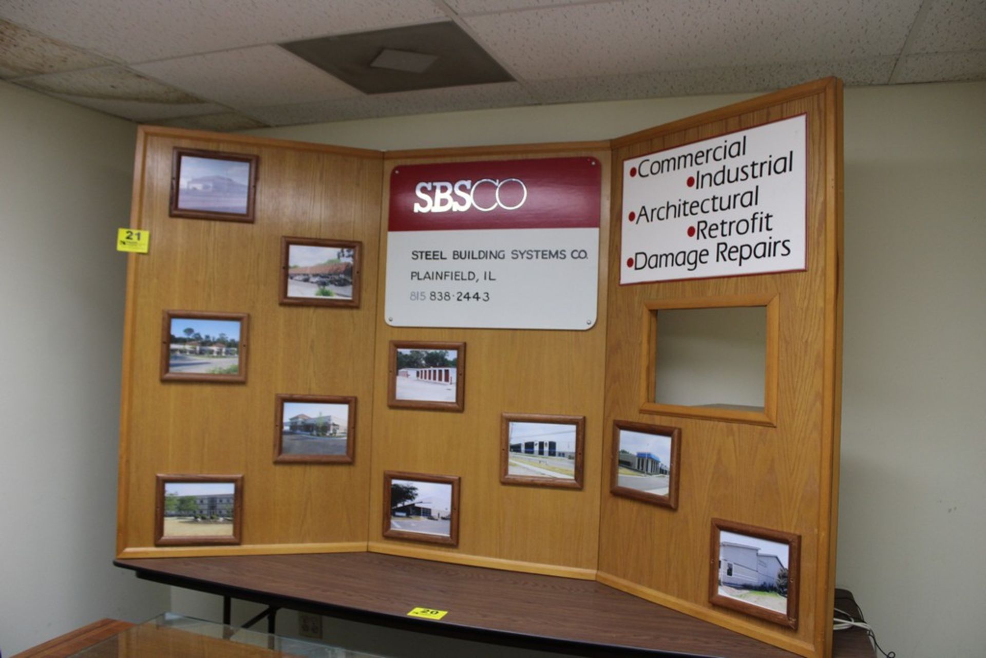 THREE PANEL DISPLAY BOARD, EACH PANEL IS 36" X 60"