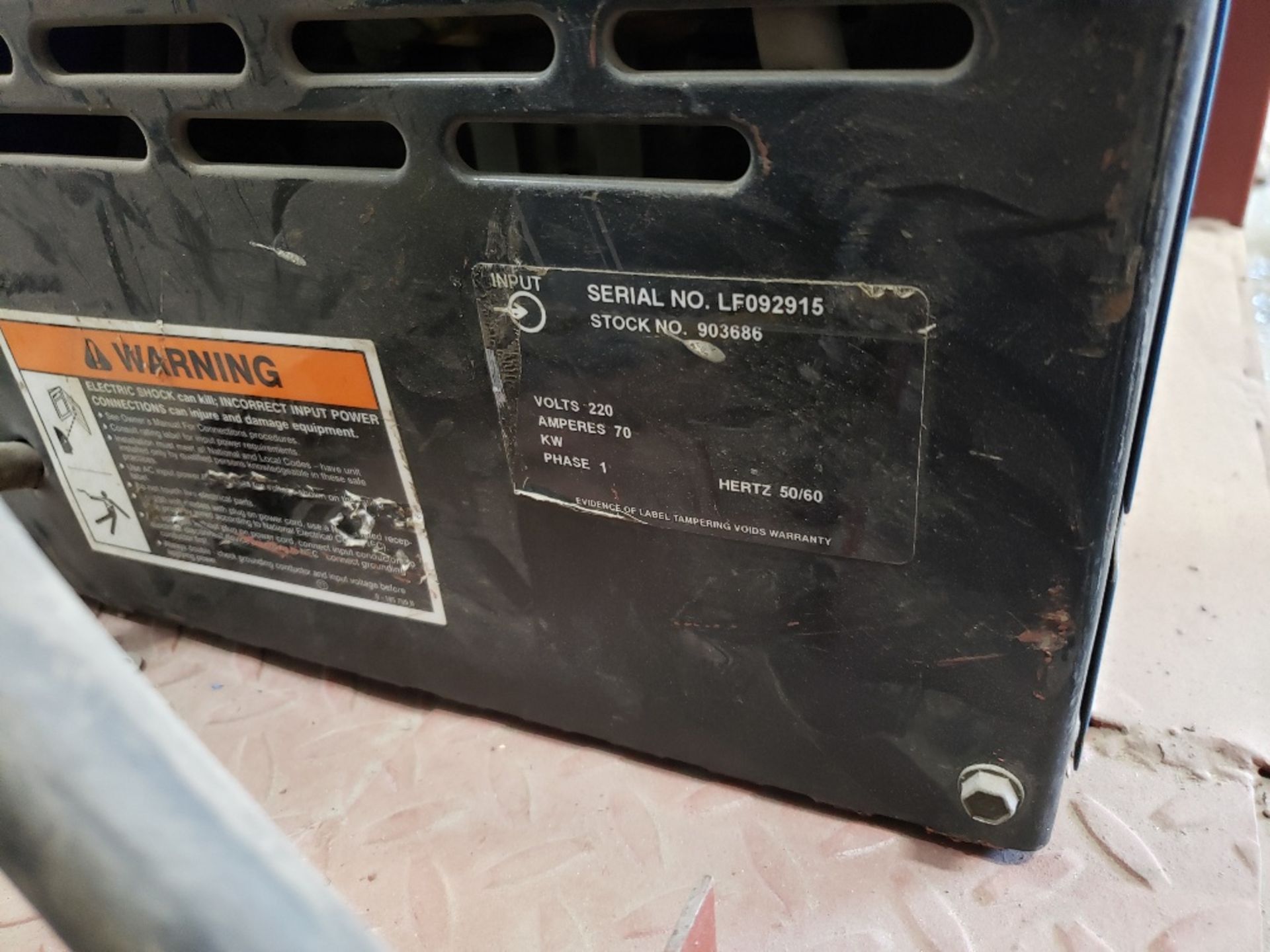 MILLER MODEL THUNDERBOLT XL 300/200 AMP AC/DC WELDING POWER SOURCE S/N LF092915, WITH HYPERTHERM - Image 2 of 9