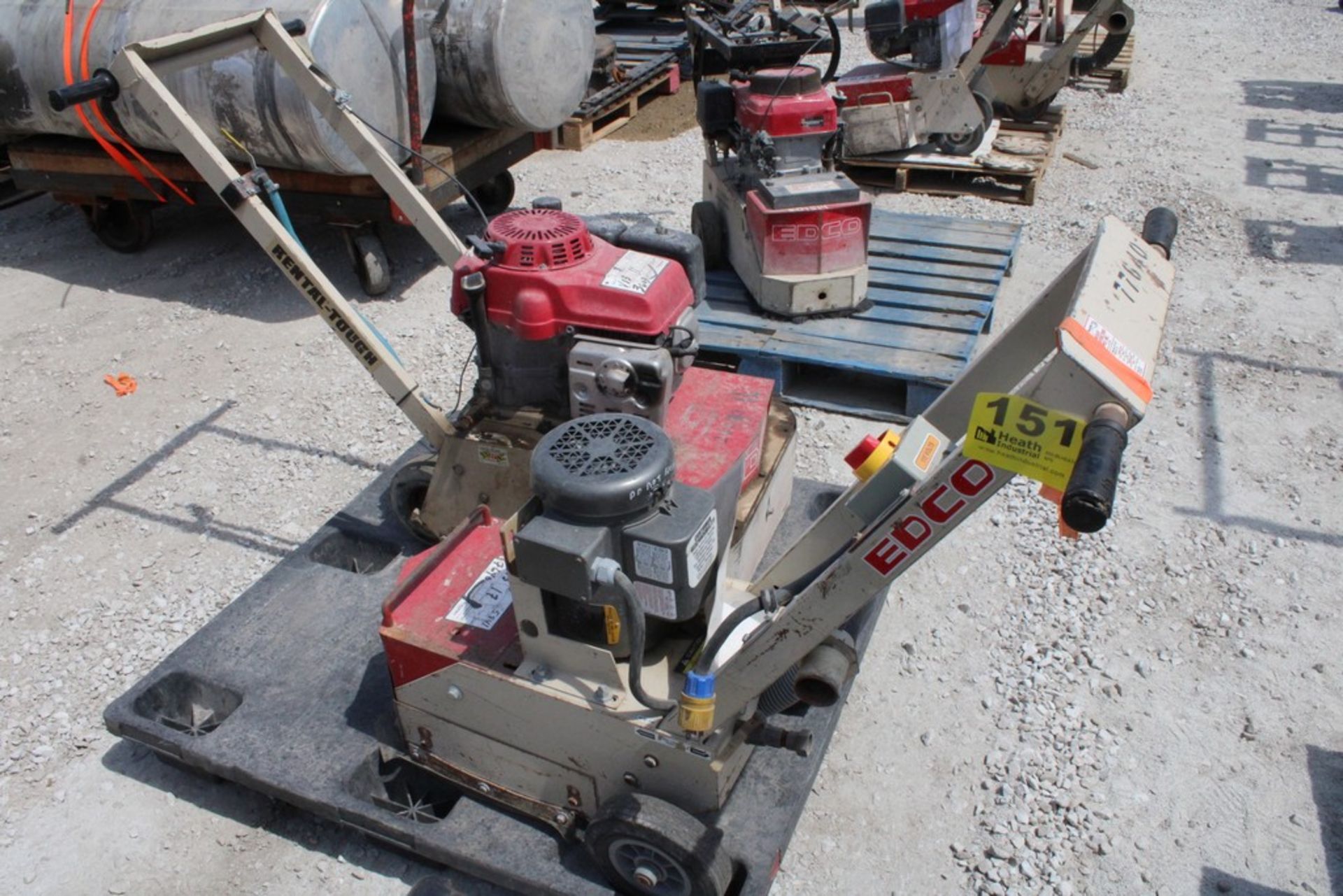 EDCO MODEL SEC-15L SINGLE DISC FLOOR GRINDER, BALDOR 1-1/2 HP MOTOR