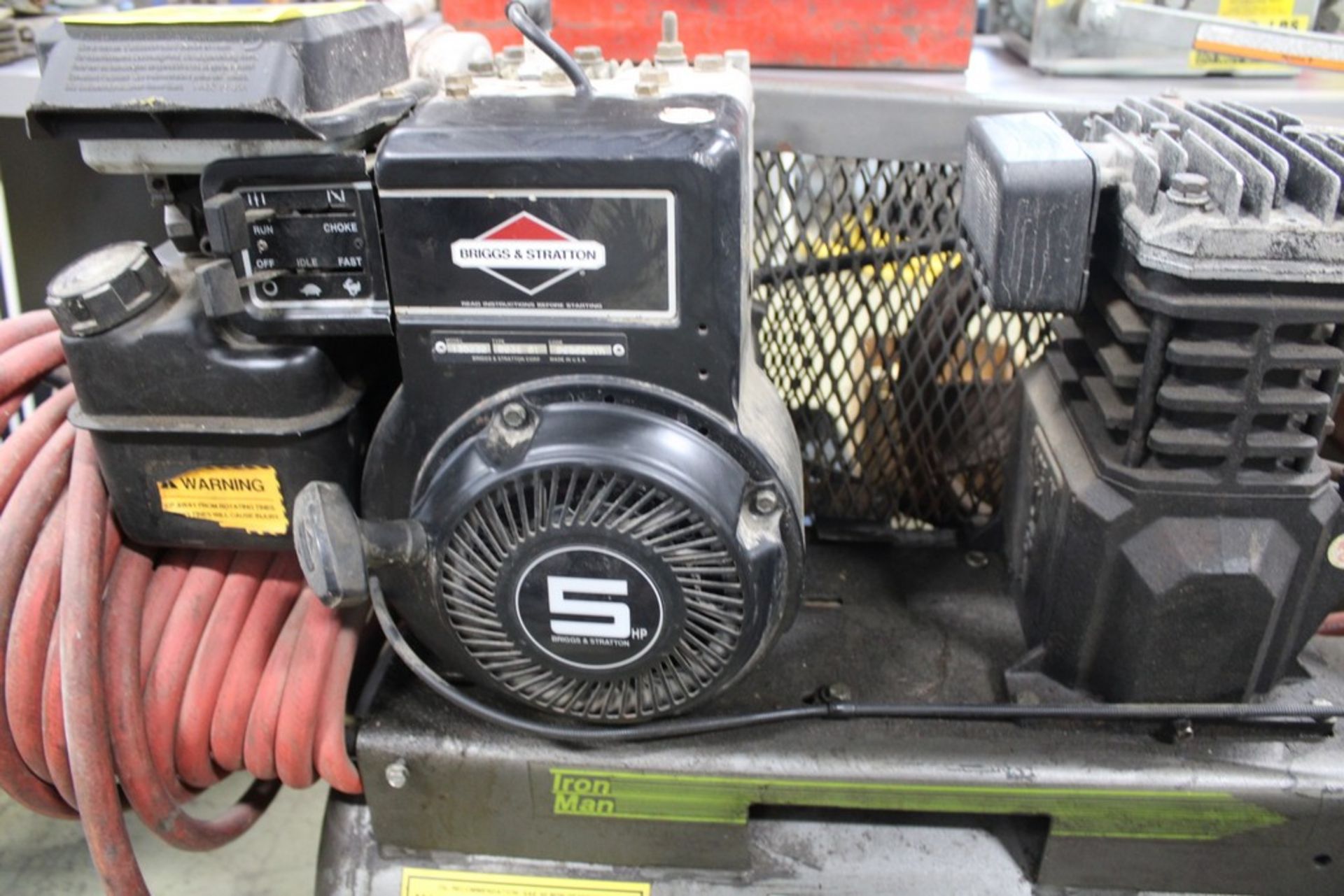 NAPA PORTABLE AIR COMPRESSOR, BRIGGS & STRATTON 5 HP GAS ENGINE - Image 2 of 4