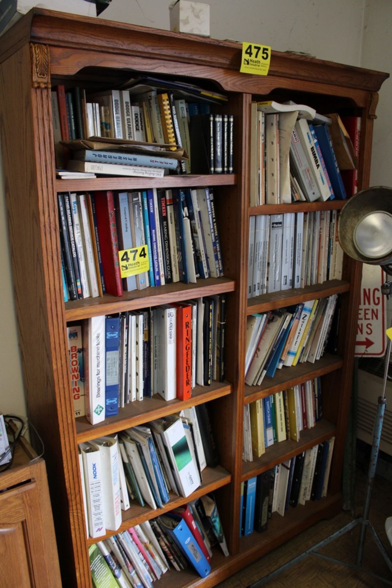 LARGE QTY OF REFERENCE BOOKS IN BOOKCASE