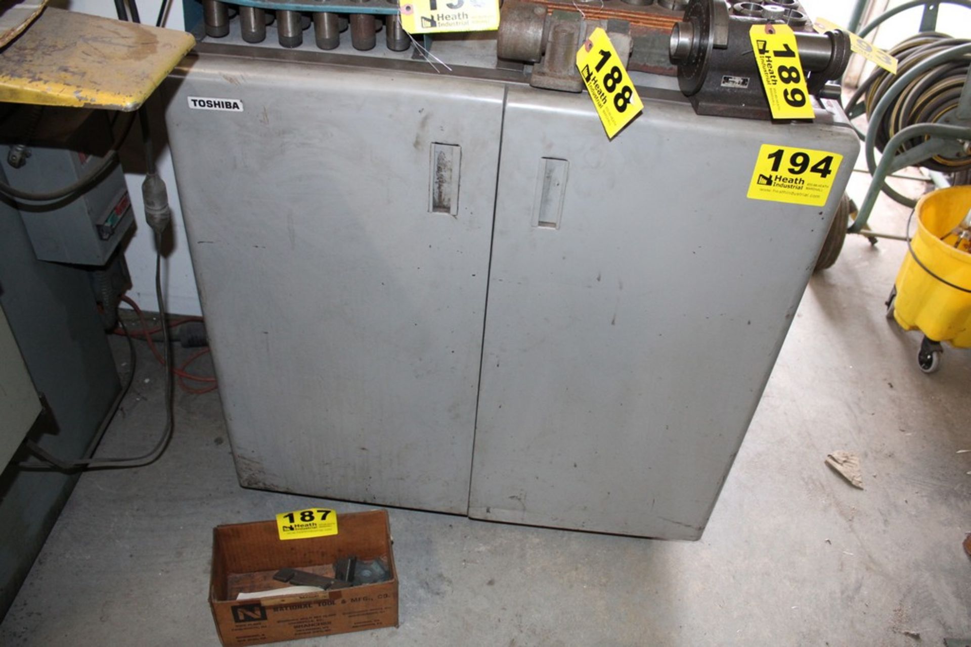 TWO DOOR STEEL CABINET 36" X 19" X 36"