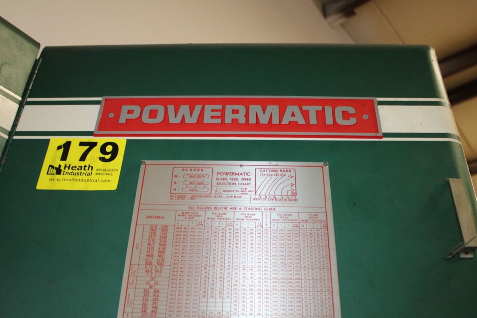 POWERMATIC 20" MODEL 87 VERTICAL BAND SAW, S/N 7887261 - Image 2 of 5