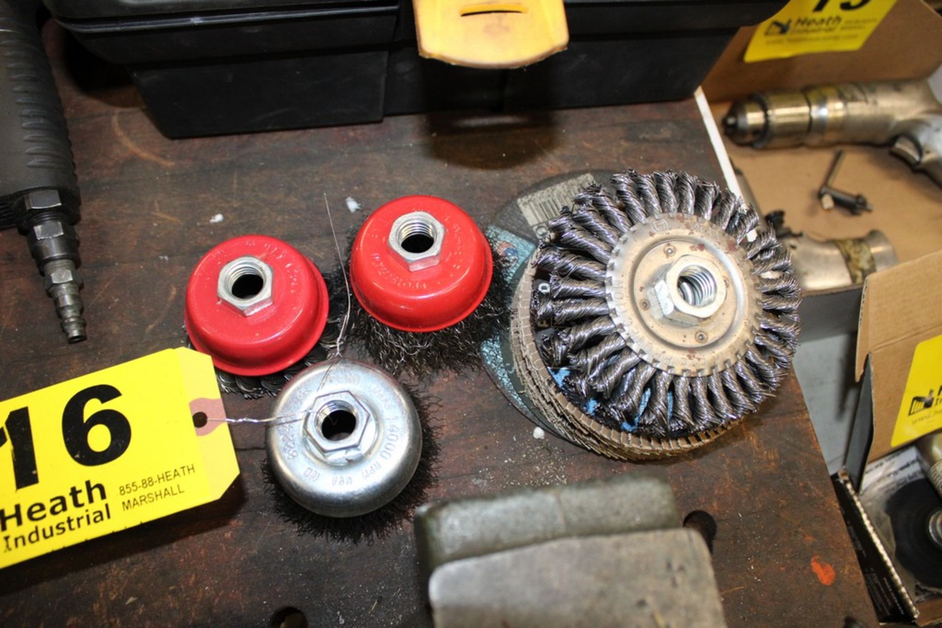 ASSORTED GRINDING WHEELS & WIRE WHEELS