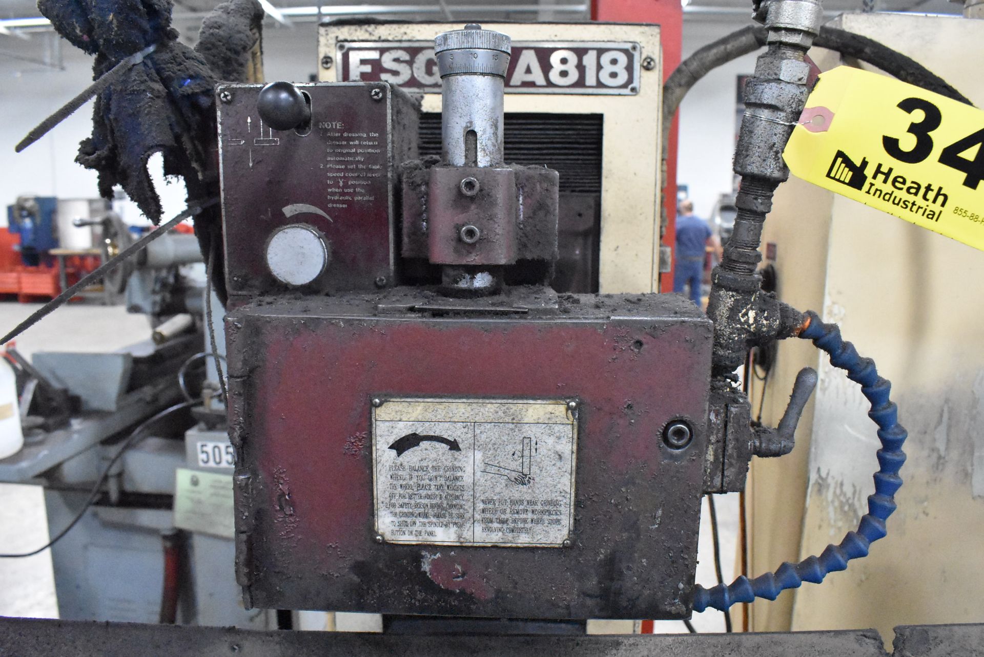 CHEVALIERÂ 8" x 18" MODEL FSG-3A818 HYDRAULIC SURFACE GRINDER, S/N M3841007, WITH ELECTRO MAGNETIC - Image 8 of 11