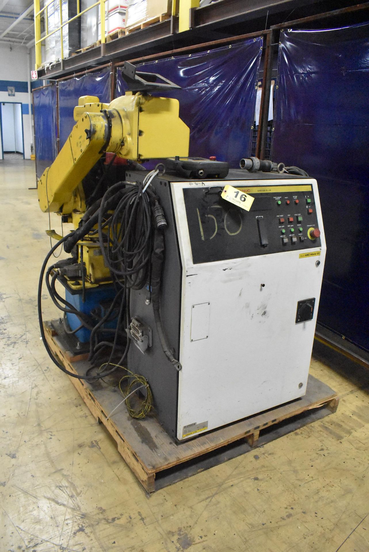 FANUC MODEL ARC MATE 120 ROBOT WITH SYSTEM R-J2 CONTROLLER, PENDANT CONTROL