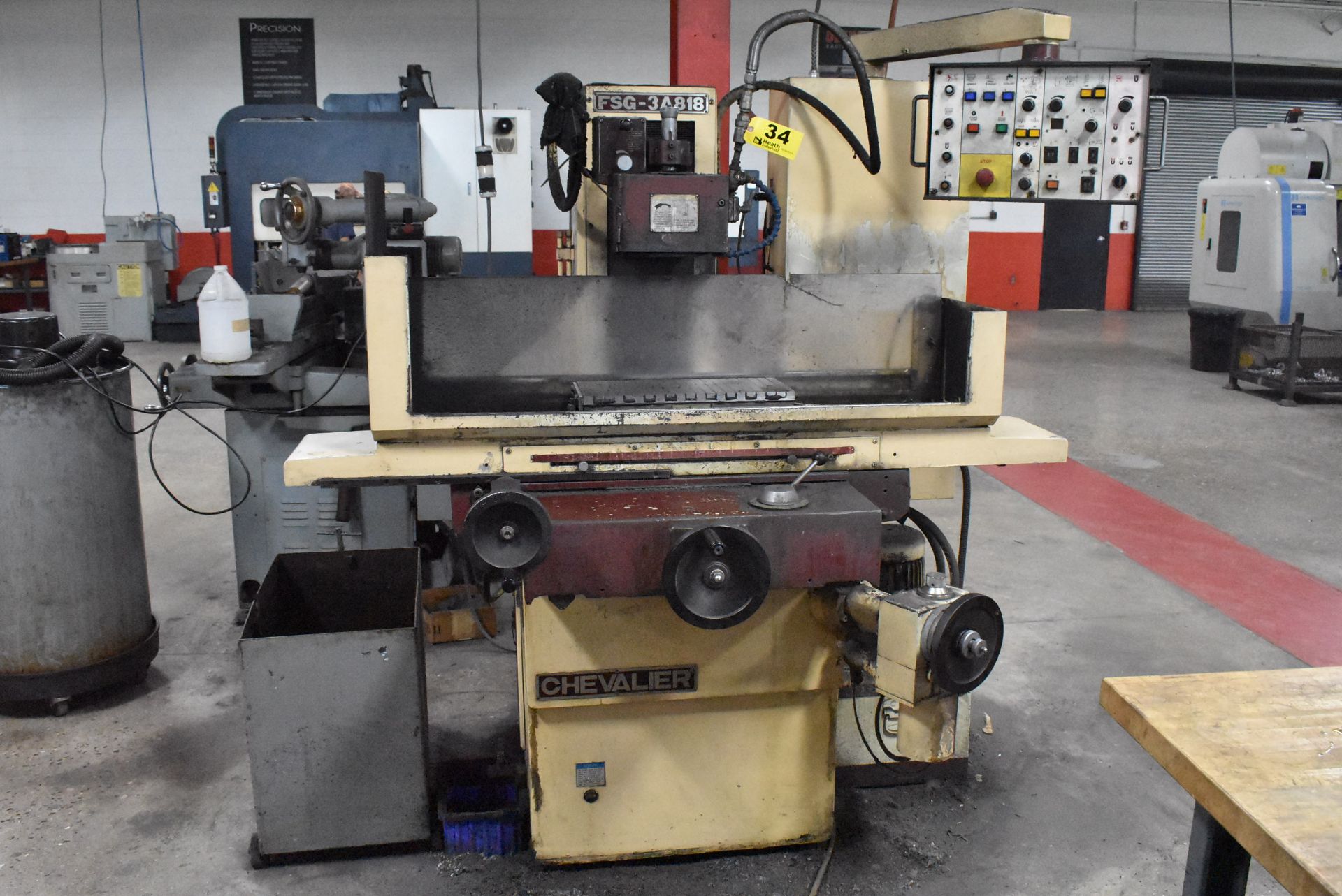 CHEVALIERÂ 8" x 18" MODEL FSG-3A818 HYDRAULIC SURFACE GRINDER, S/N M3841007, WITH ELECTRO MAGNETIC - Image 4 of 11