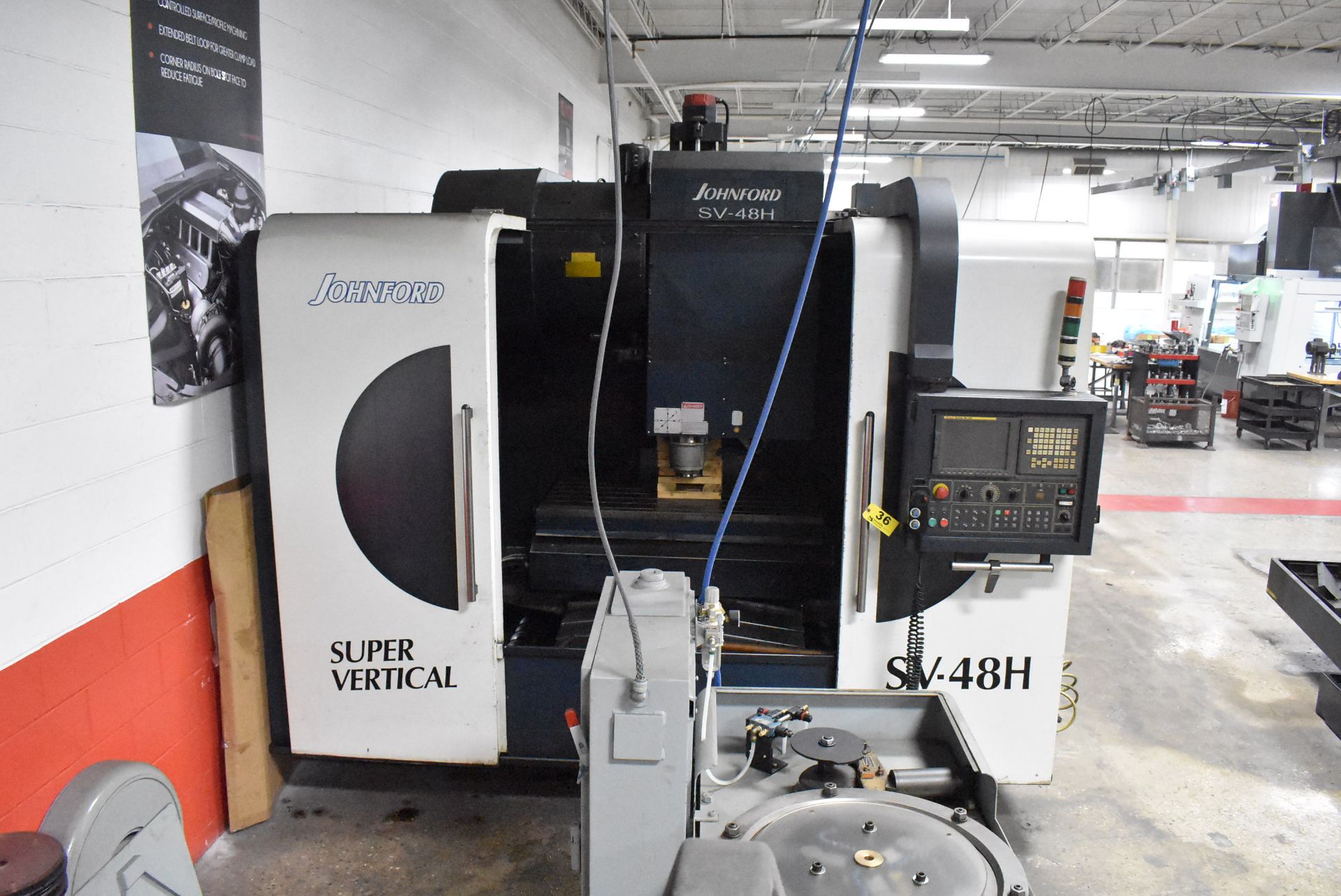 JOHNFORD 3-AXIS MODEL SV-48H CNC VERTICAL MACHINING CENTER, S/N VBD6094 (NEW 2006), 50-TAPER, WITH - Image 33 of 34