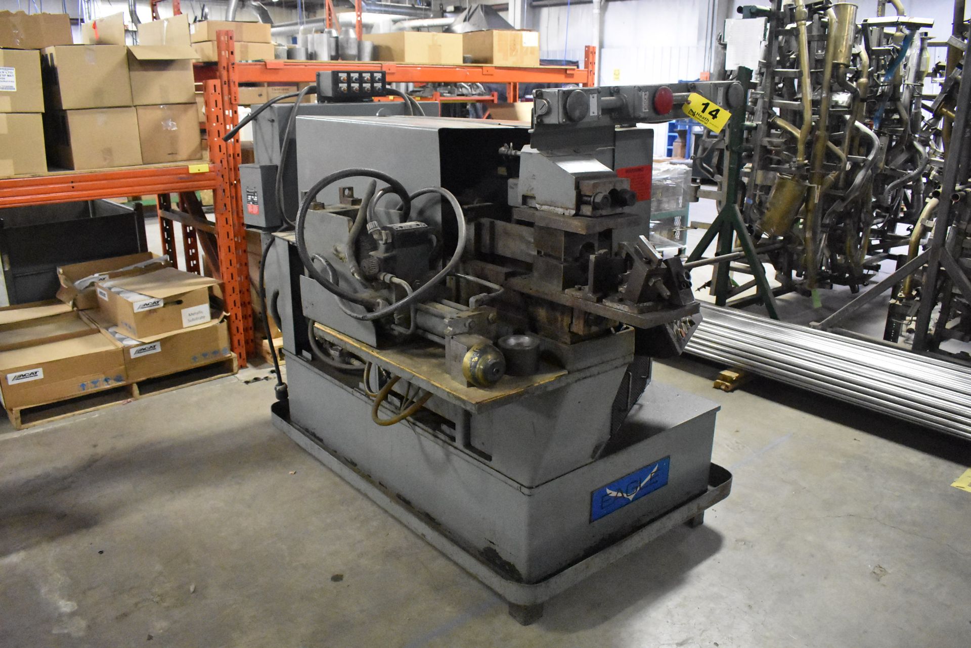 EAGLE MODEL TC AUTOMATIC HYDRAULIC TUBE SHEAR, S/N 1821