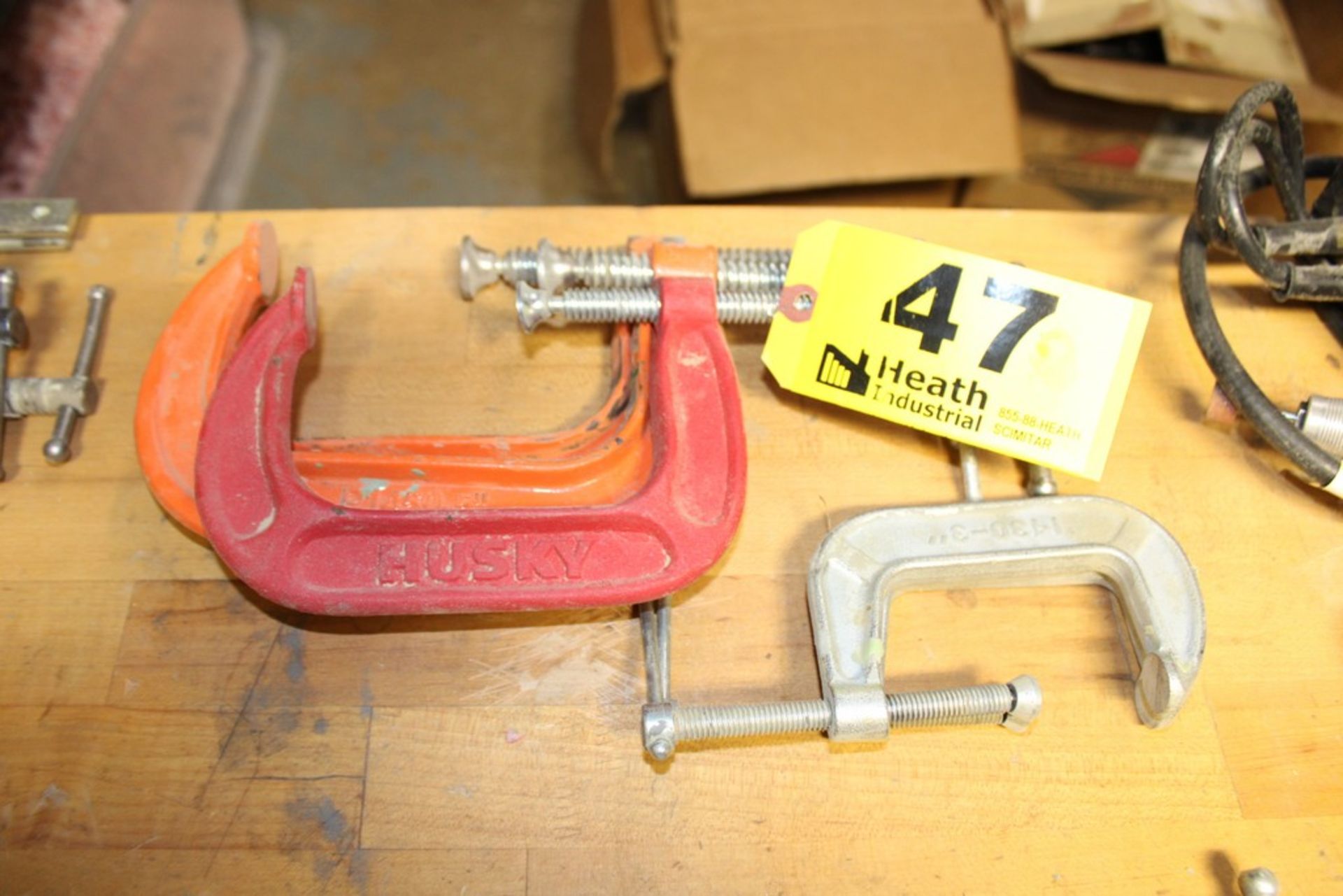 (5) ASSORTED C-CLAMPS