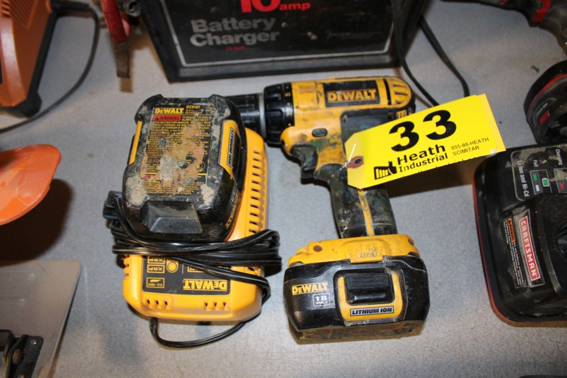 DEWALT MODEL DCD760 1/2" CORDLESS DRILL DRIVER WITH (2) BATTERIES, CHARGER