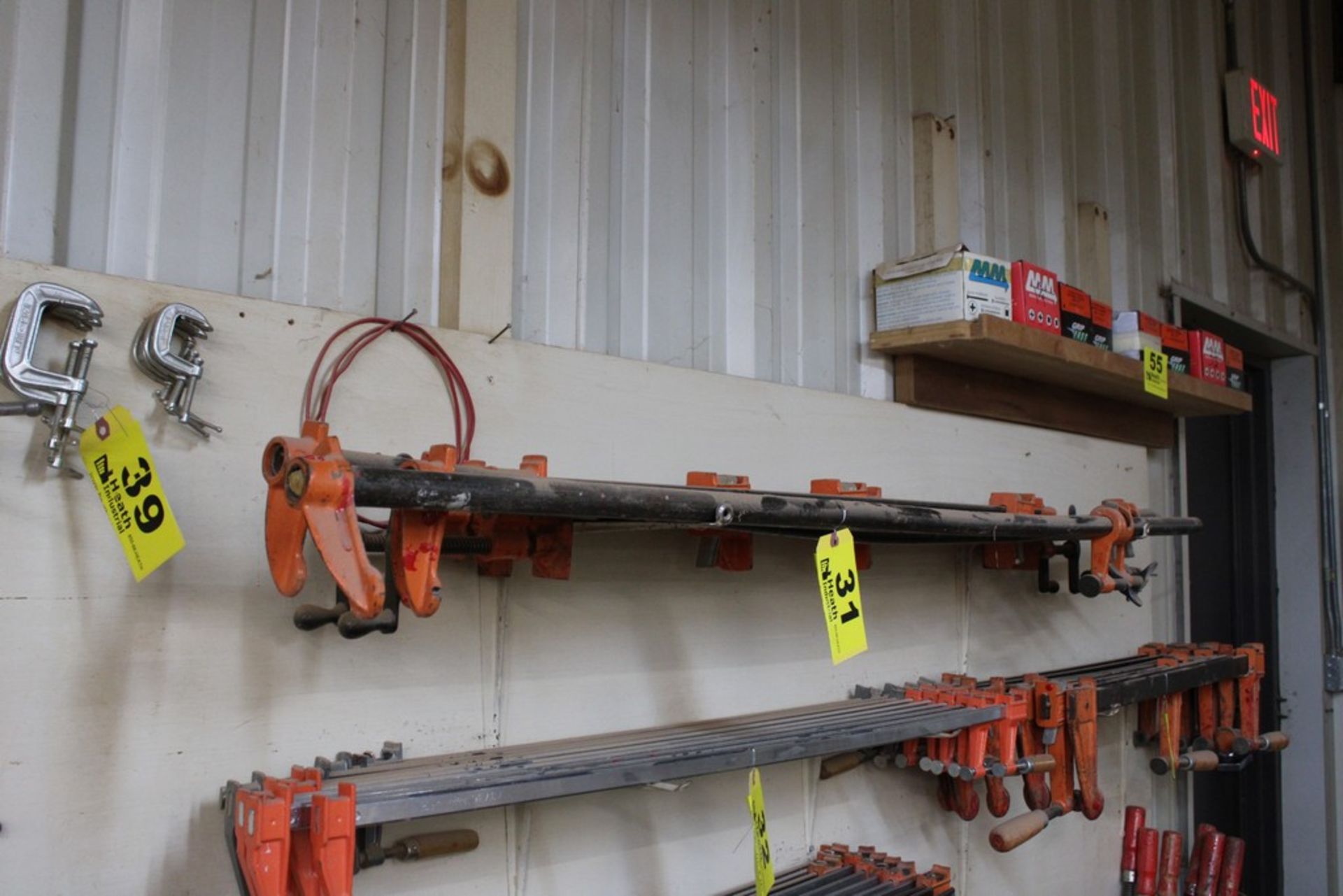 (7) PIPE & BAR CLAMPS, 40" - 60"