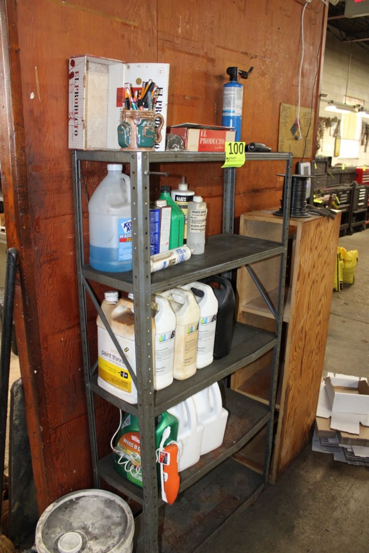 STEEL SHELVING UNIT WITH CONTENTS 30" X 12" X 60"
