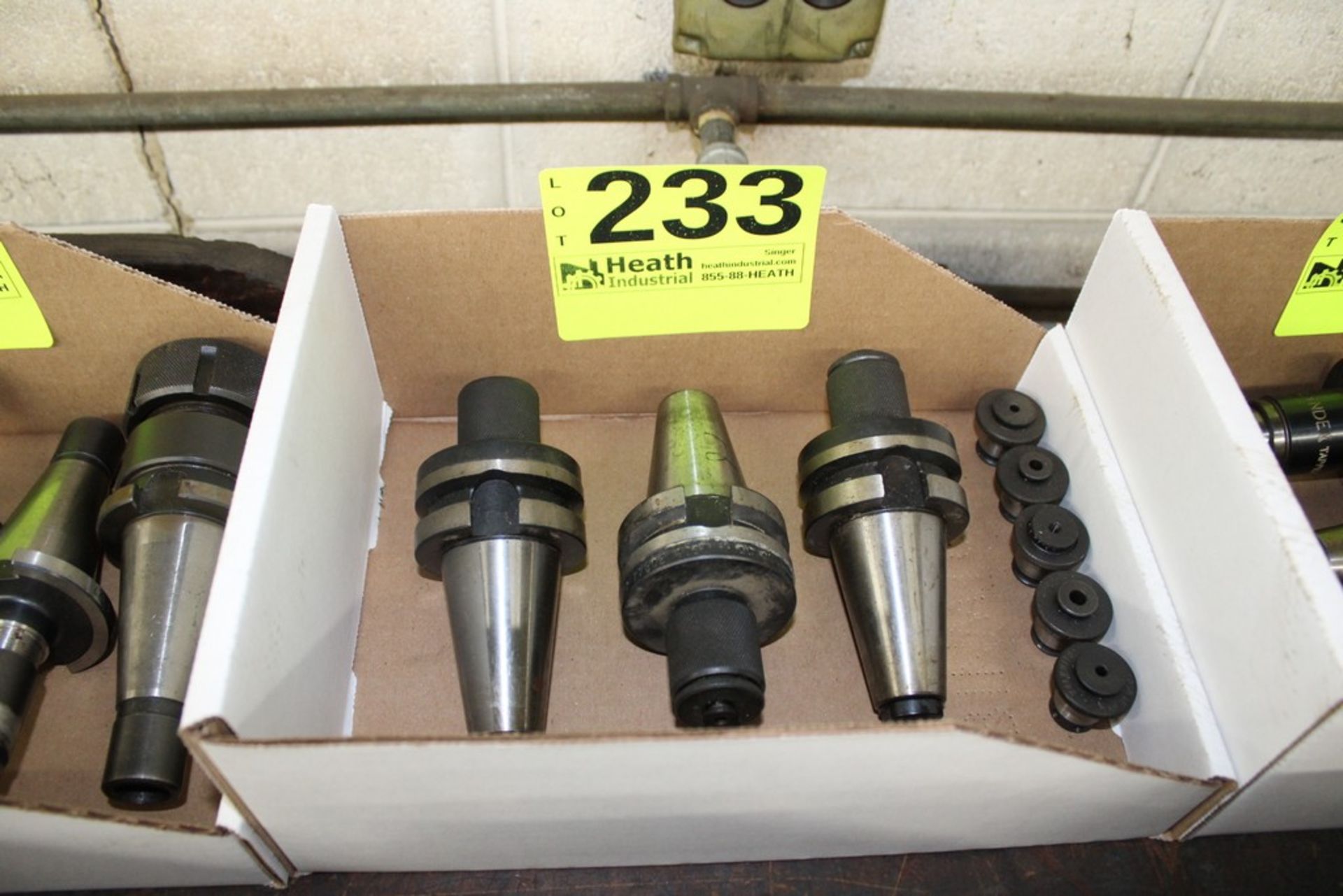 (3) 40 TAPER TAPPING TOOL HOLDERS WITH COLLETS