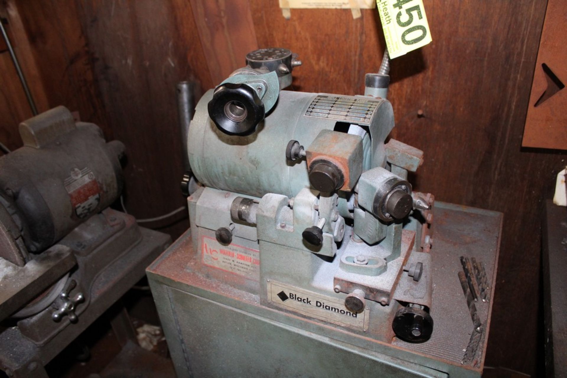 BLACK DIAMOND 1/16"-3/4" BW90A DRILL GRINDER, S/N 27960, WITH COLLETS & CABINET - Image 2 of 2