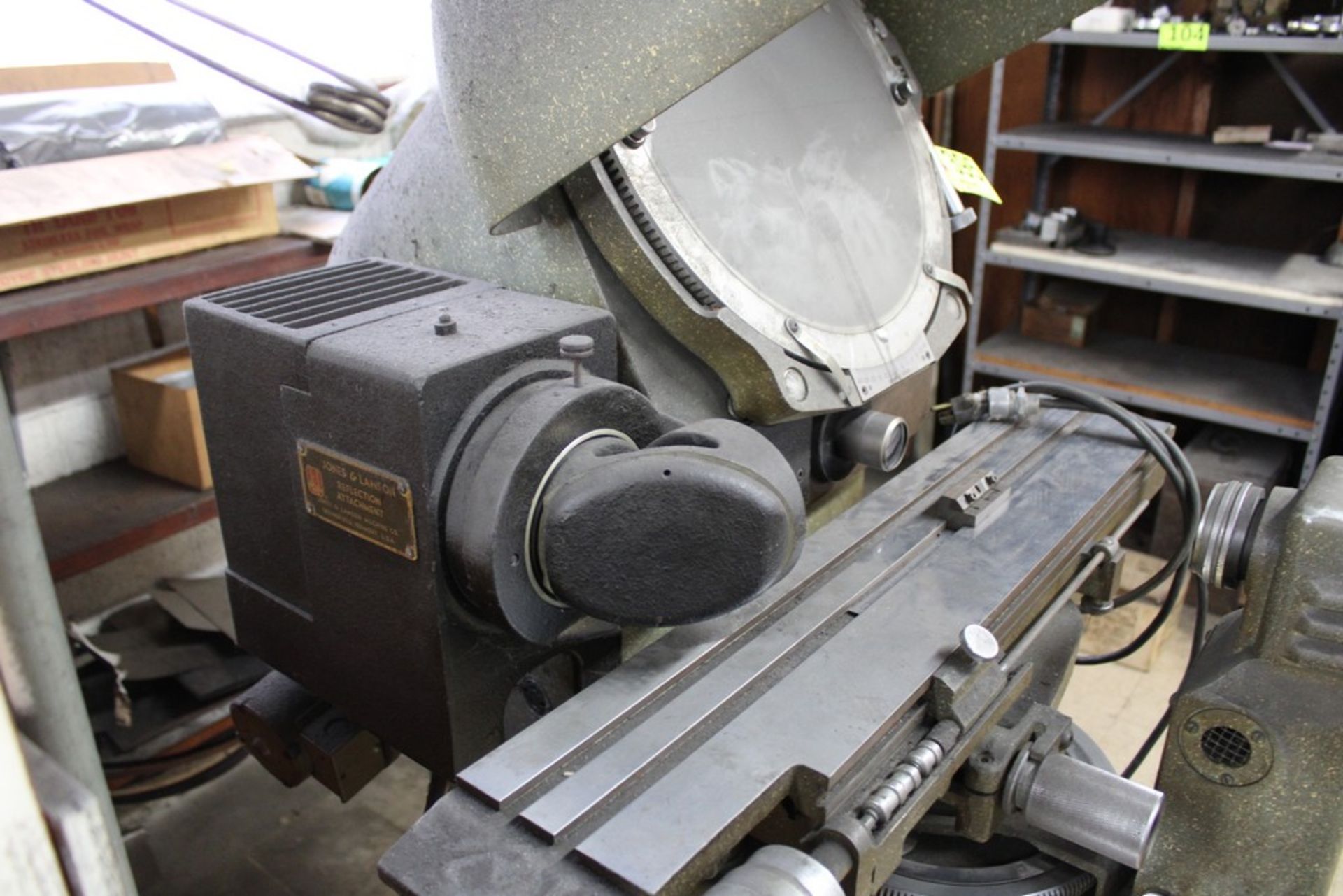 JONES & LAMSON 14" OPTICAL COMPARATOR, S/N E-36988, WITH 10X LENS, REFLECTION ATTACHMENT - Image 6 of 6