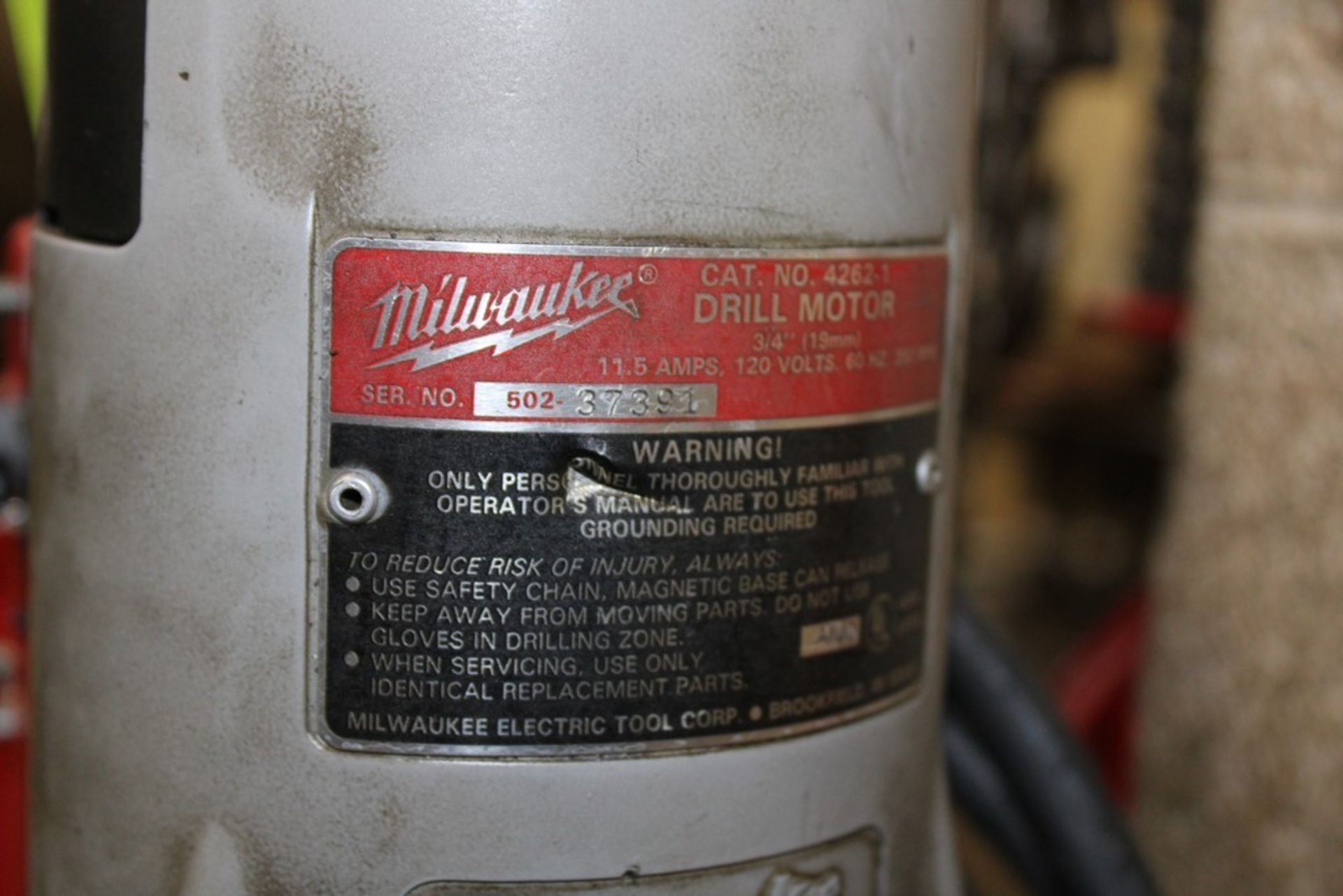 MILWAUKEE MODEL 4203 ELECTROMAGNETIC DRILL - Image 2 of 2