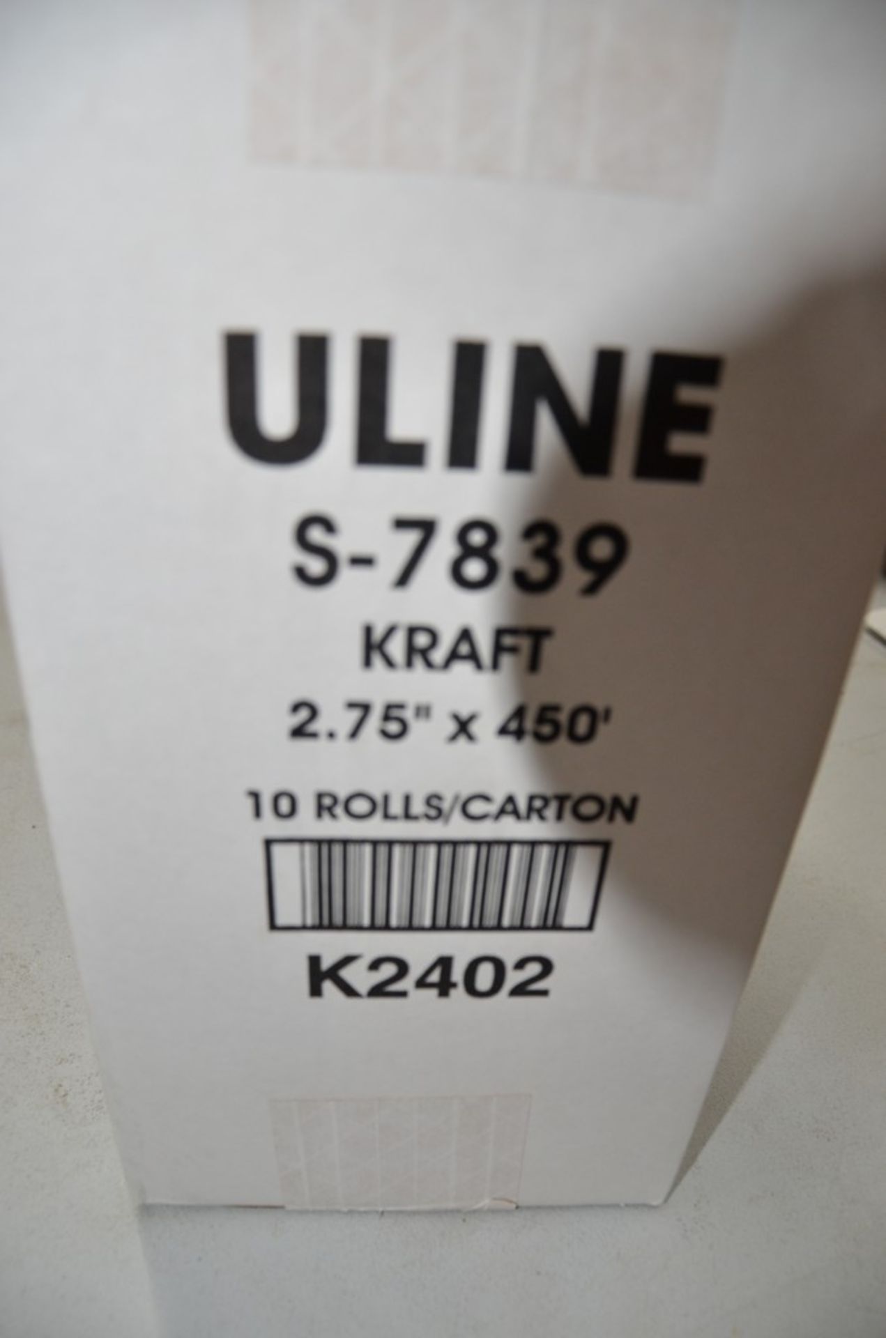 (1) CASE ULINE NO. S-7839 REINFORCED KRAFT TAPE 2.75' X 450 FT (10) ROLLS PER CASE - Image 2 of 3