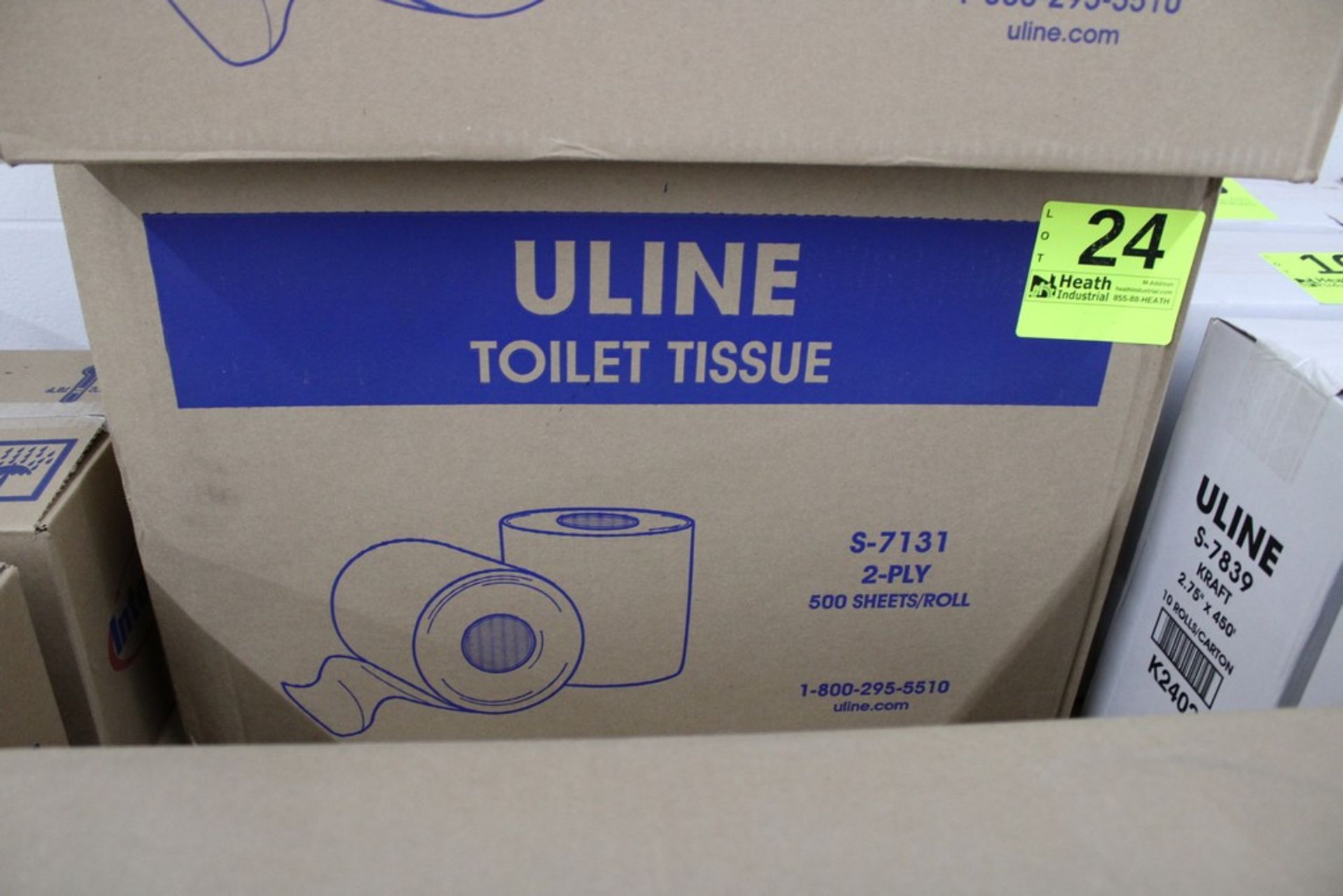 (1) CASE ULINE S-7131 2-PLY TOILET TISSUE, 500 SHEETS PER ROLL, (96) ROLLS PER CASE