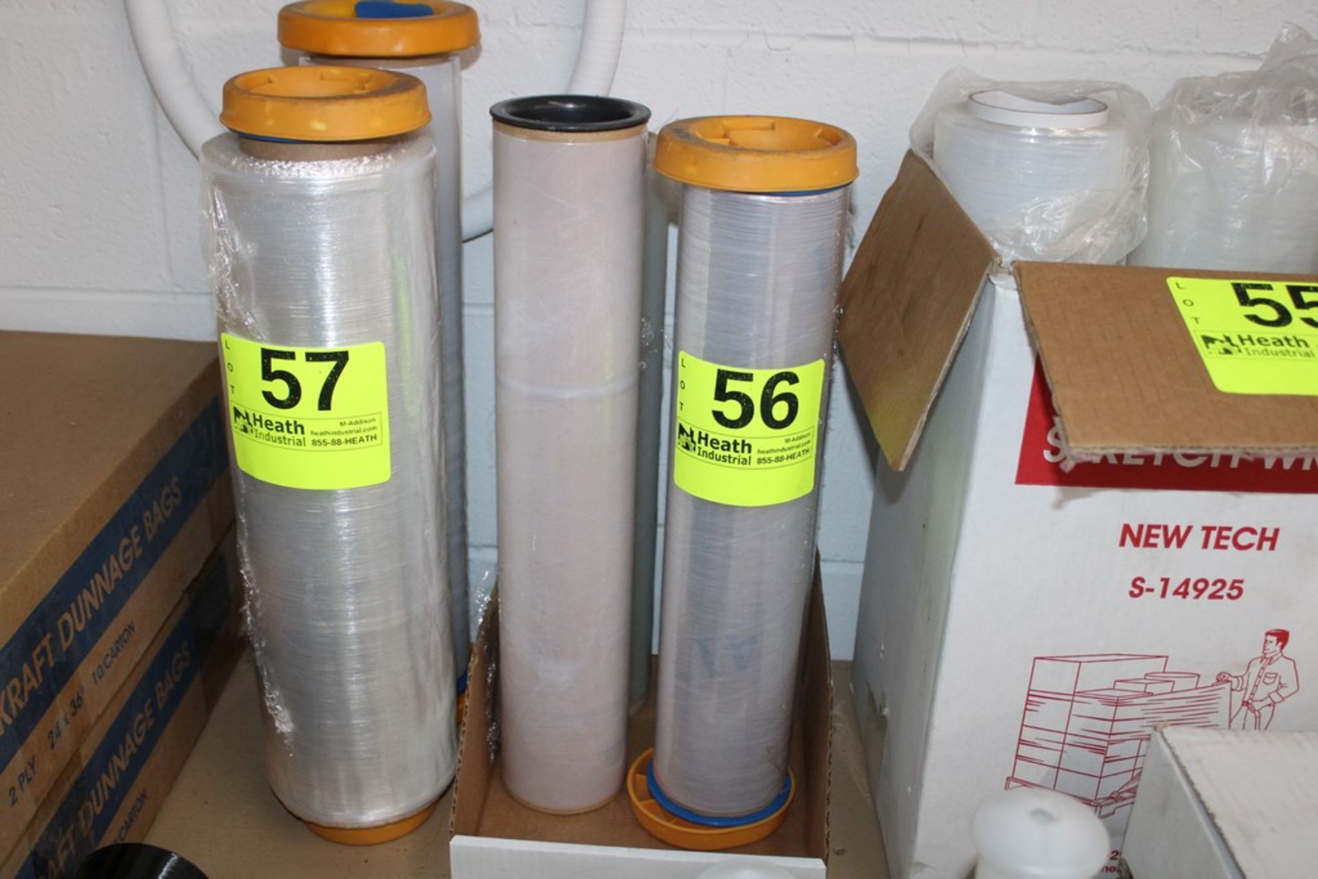 (4) ROLLS ASSORTED CLEAR STRETCH WRAP