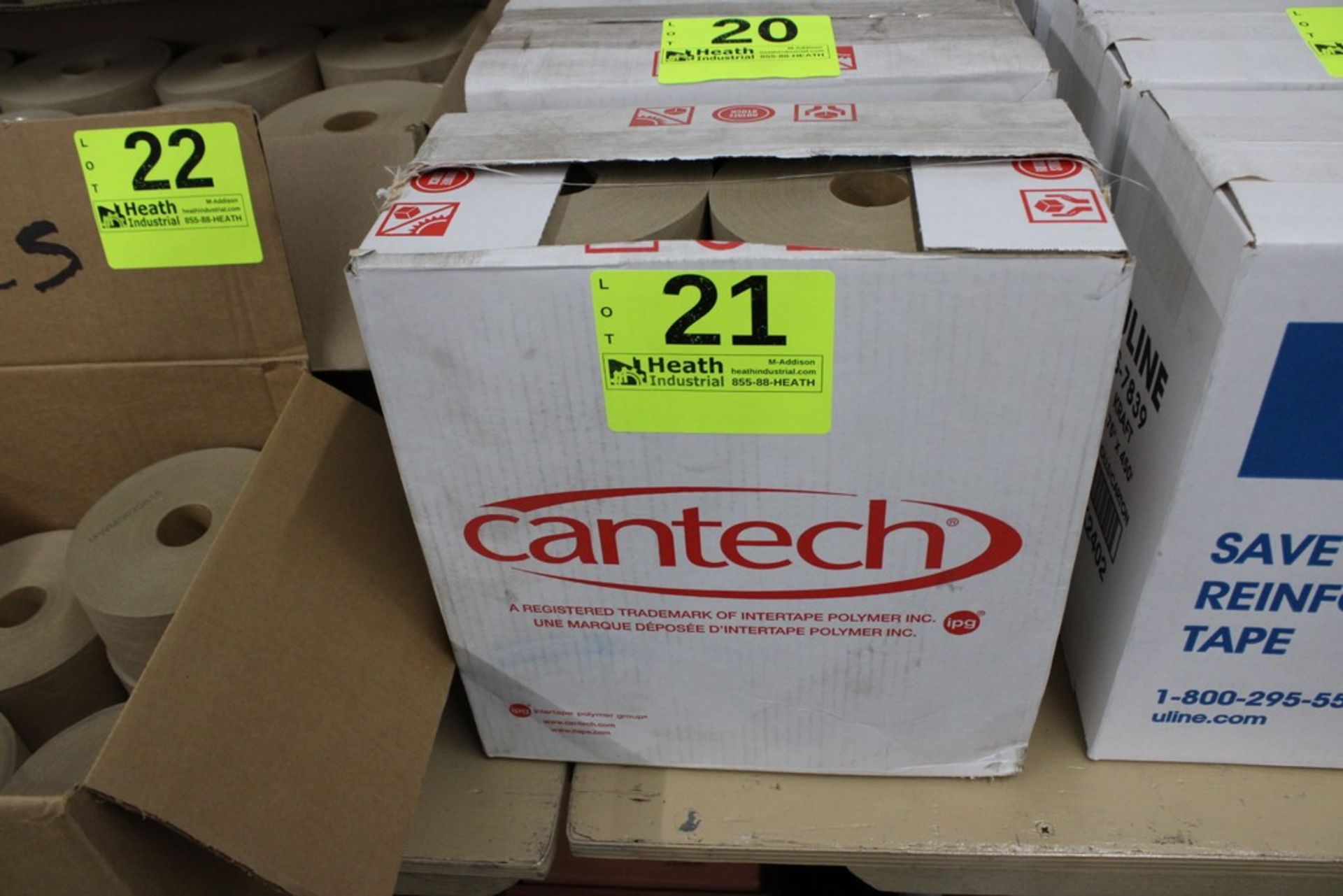 (1) CASE CANTECH REINFORCED TAPE 70MM X 450' (10) ROLLS PER CASE