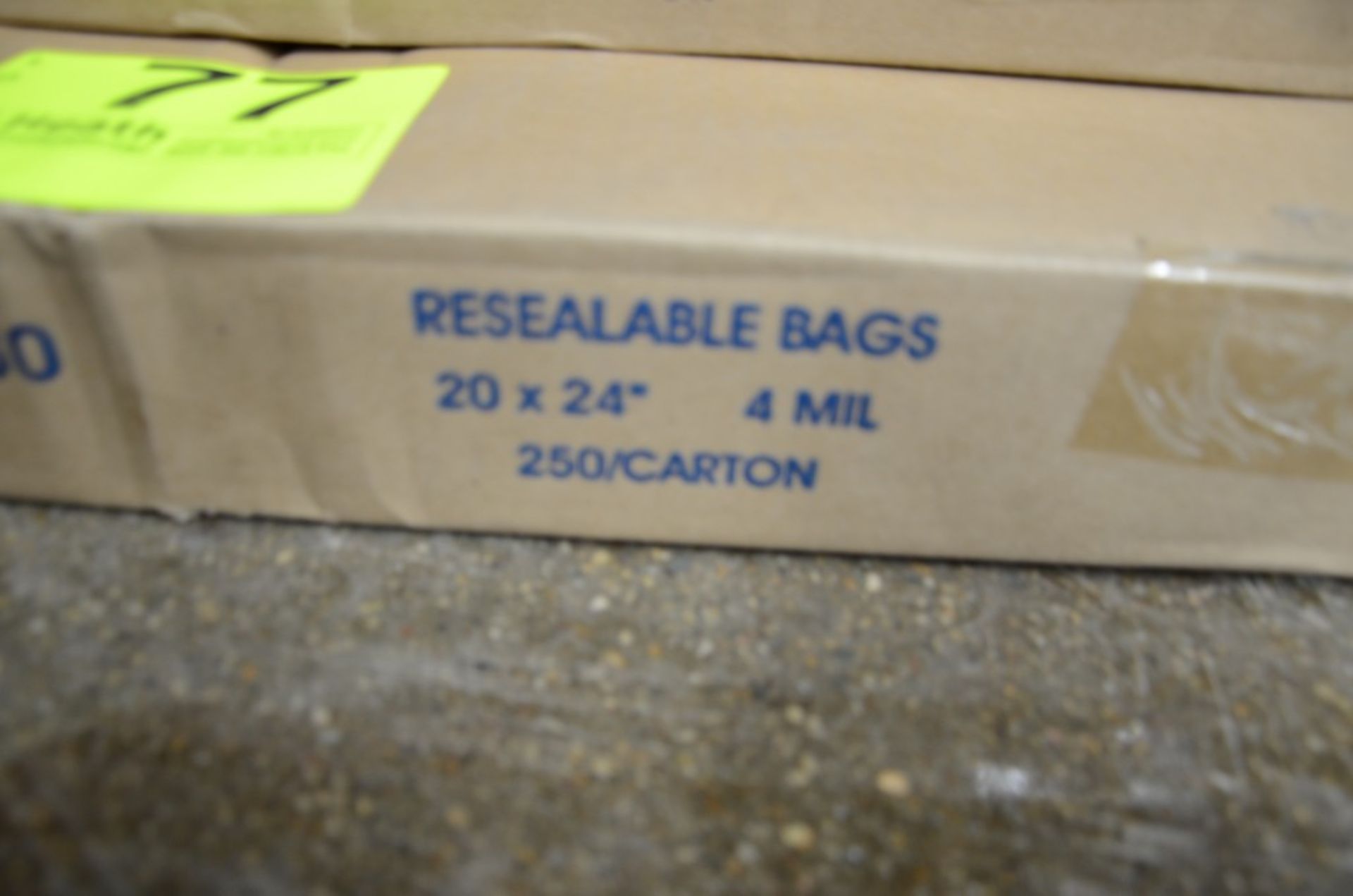 (2) CASES ULINE S-12280 RESEALABLE BAGS, 20" X 24", 4 MIL, (250) PER CASE - Image 2 of 2