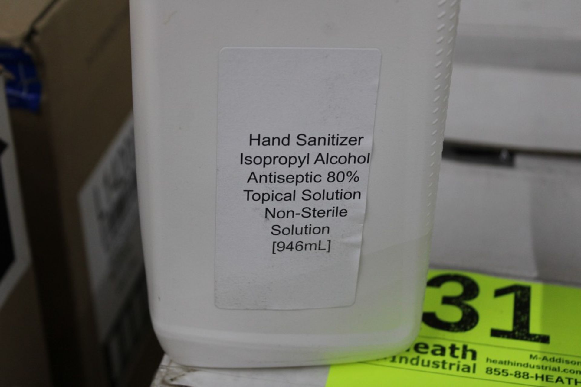 (2) CASES SHELL ISOPROPYL ANTISEPTIC ALCOHOL 80% HAND SANITIZER, (6) QT PER CASE - Image 3 of 3