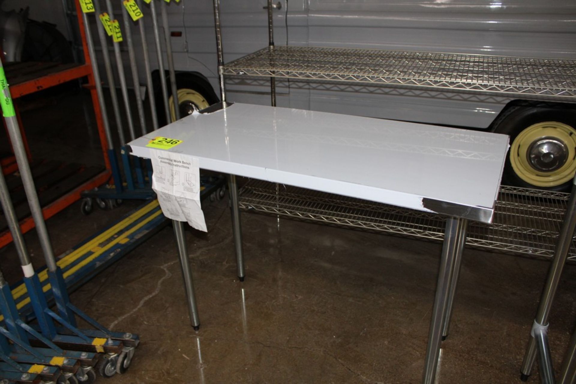 48" X 34" STAINLESS STEEL TABLE