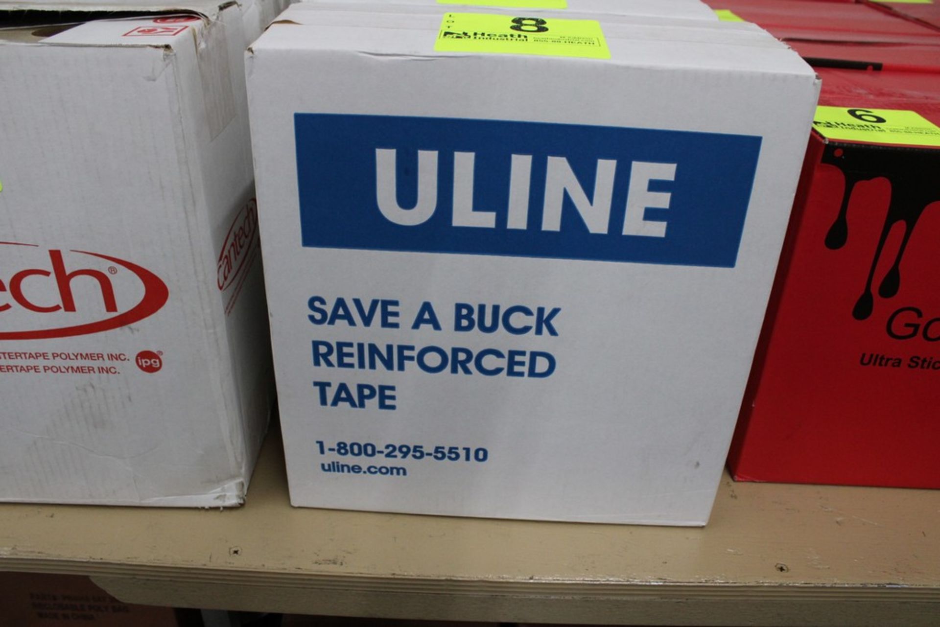 (1) CASE ULINE NO. S-7839 REINFORCED KRAFT TAPE 2.75' X 450 FT (10) ROLLS PER CASE