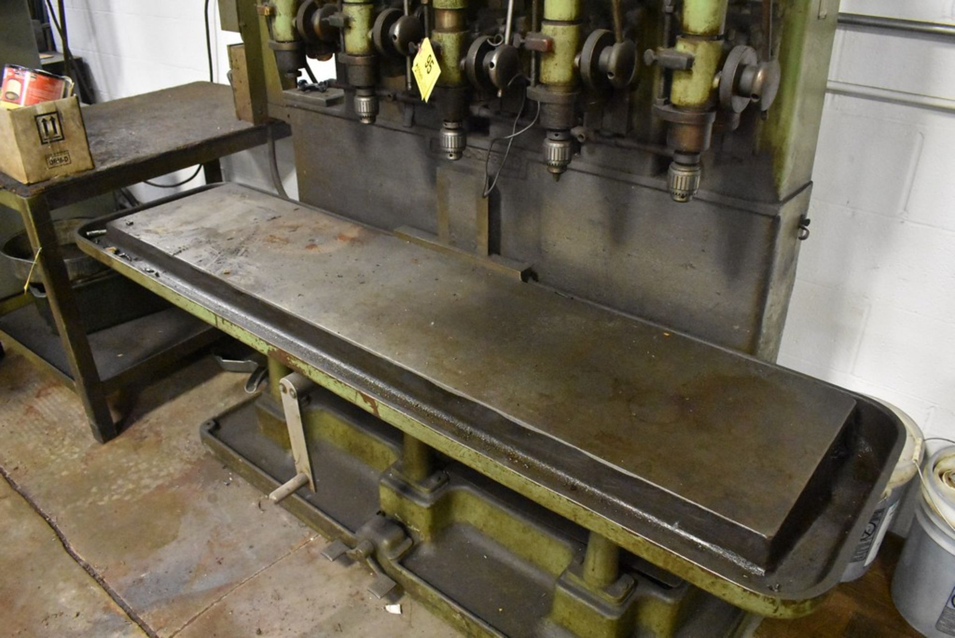 LELAND GIFFORD 5 SPINDLE DRILL, S/N 3362, 15"X64" PRODUCTION WORK TABLE - Image 3 of 4