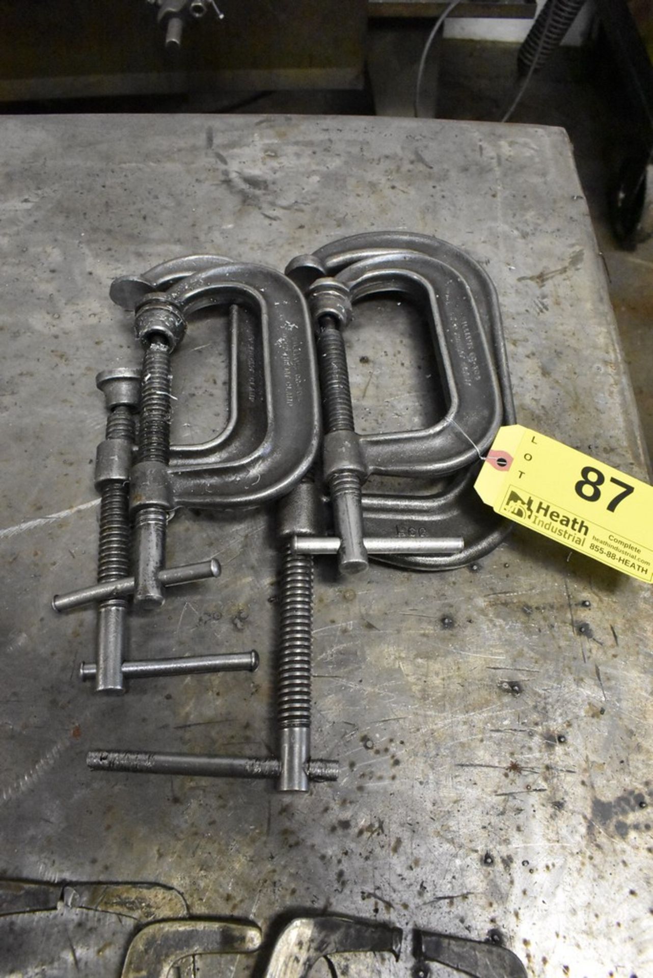(4) ASSORTED C-CLAMPS