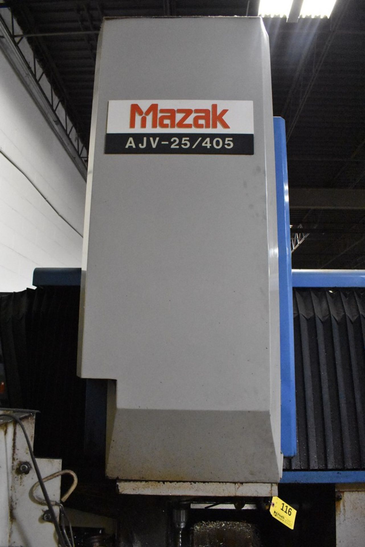MAZAK MODEL AJV25/405 CNC VERTICAL MACHINING CENTER, S/N 77005, 39.4" X-AXIS TRAVEL, 20" Y-AXIS - Image 3 of 10