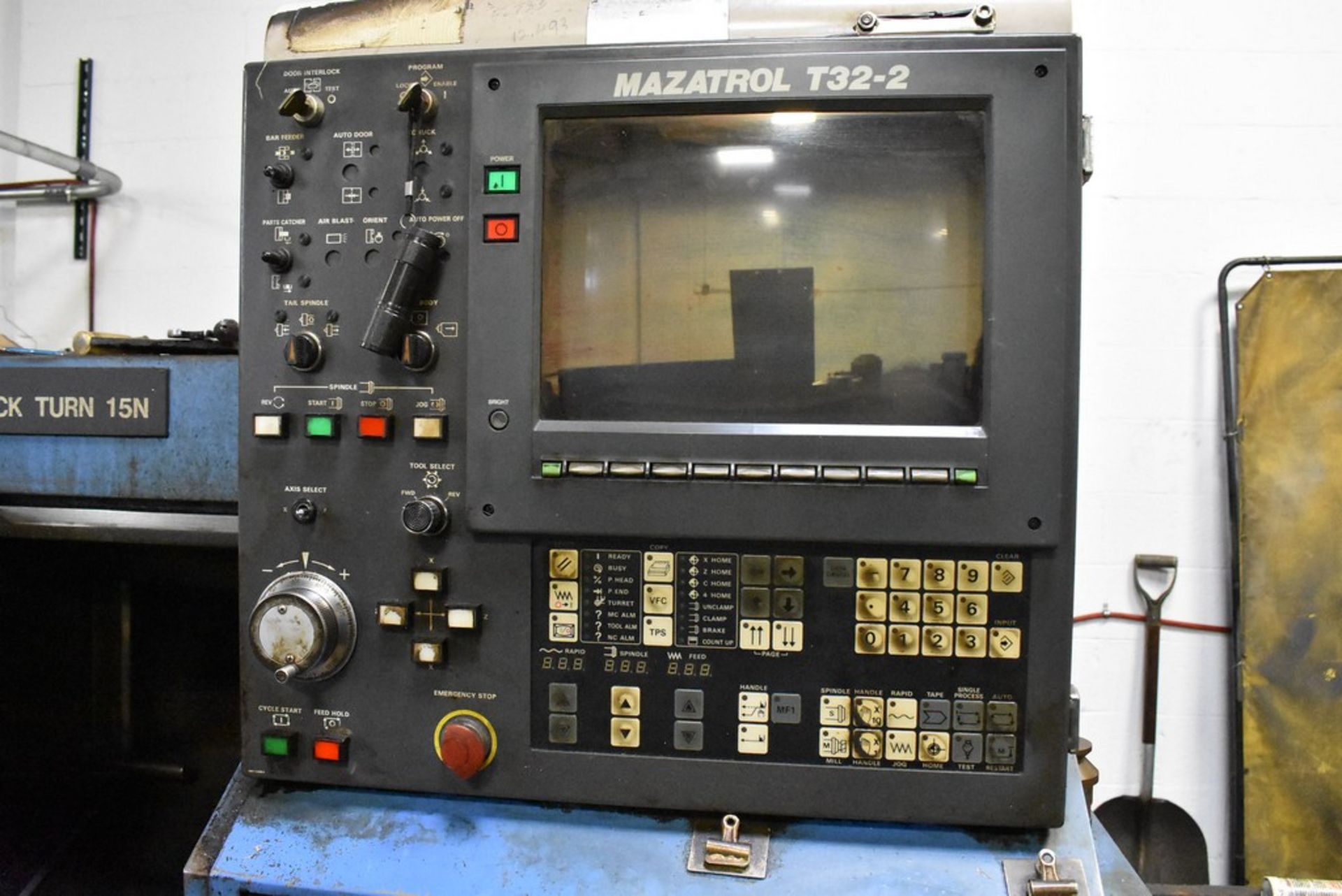 MAZAK MODEL QT-15N UNIVERSAL CNC TURNING CENTER, S/N 87952, 11.81" MAX. TURNING DIAMETER, 20" MAX. - Image 3 of 10